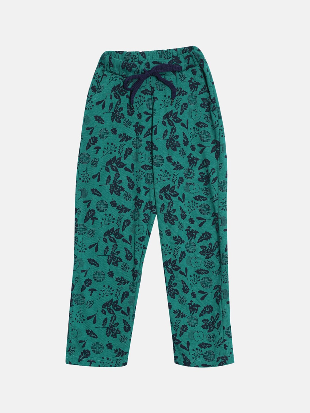 

Kryptic Girls Floral Printed Pure Cotton Lounge Pants, Green
