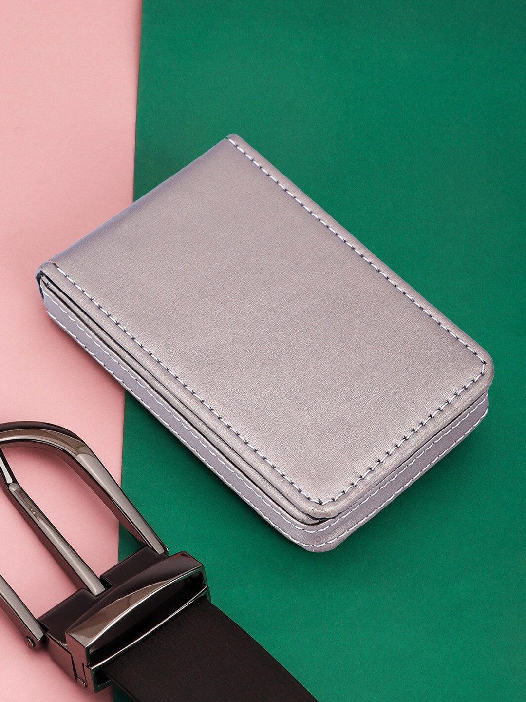 

Kastner Synthetic Leather Card Holder, Silver