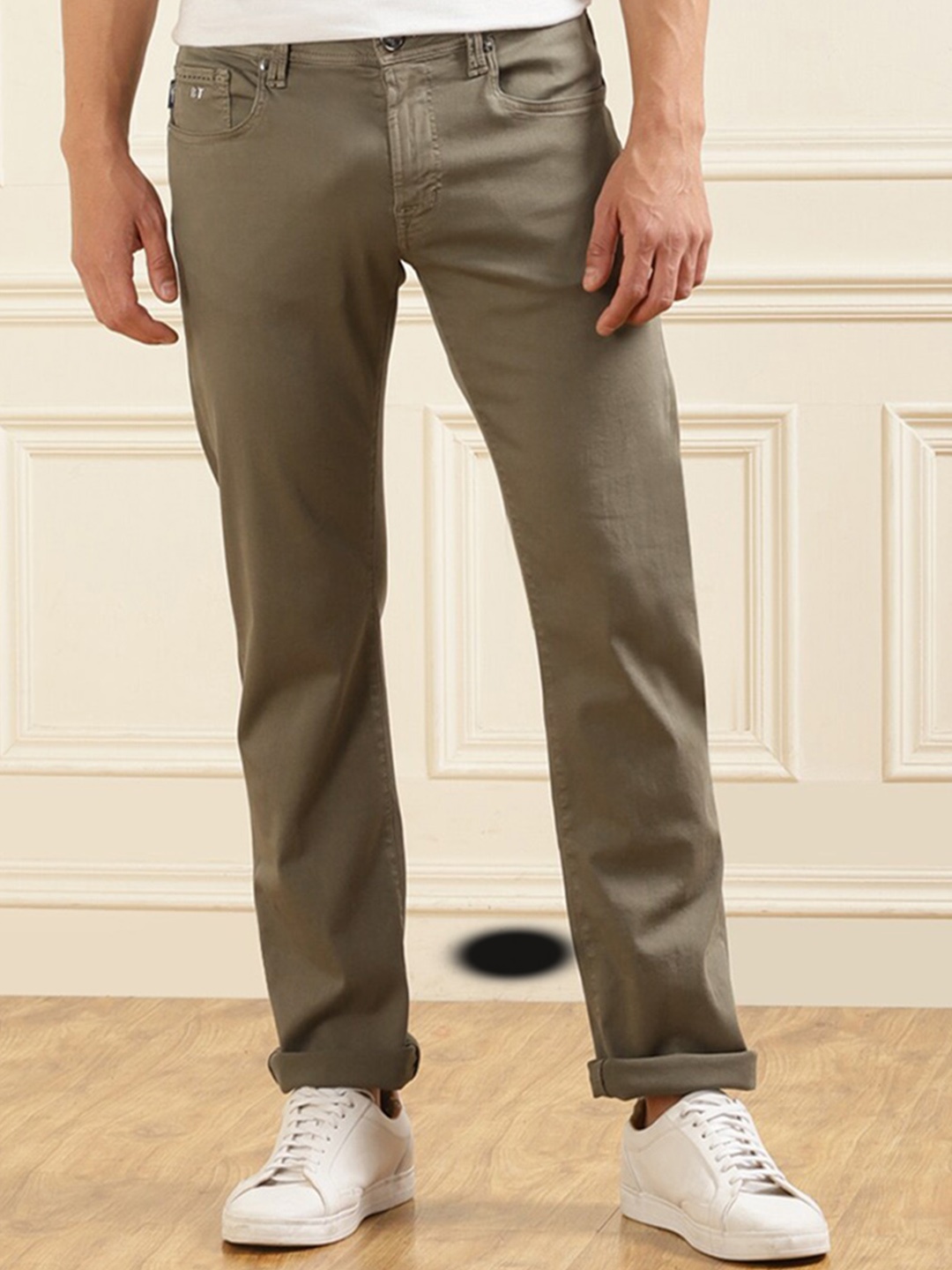 

Tramarossa Men Coloured Mid-Rise Cotton Jeans, Olive