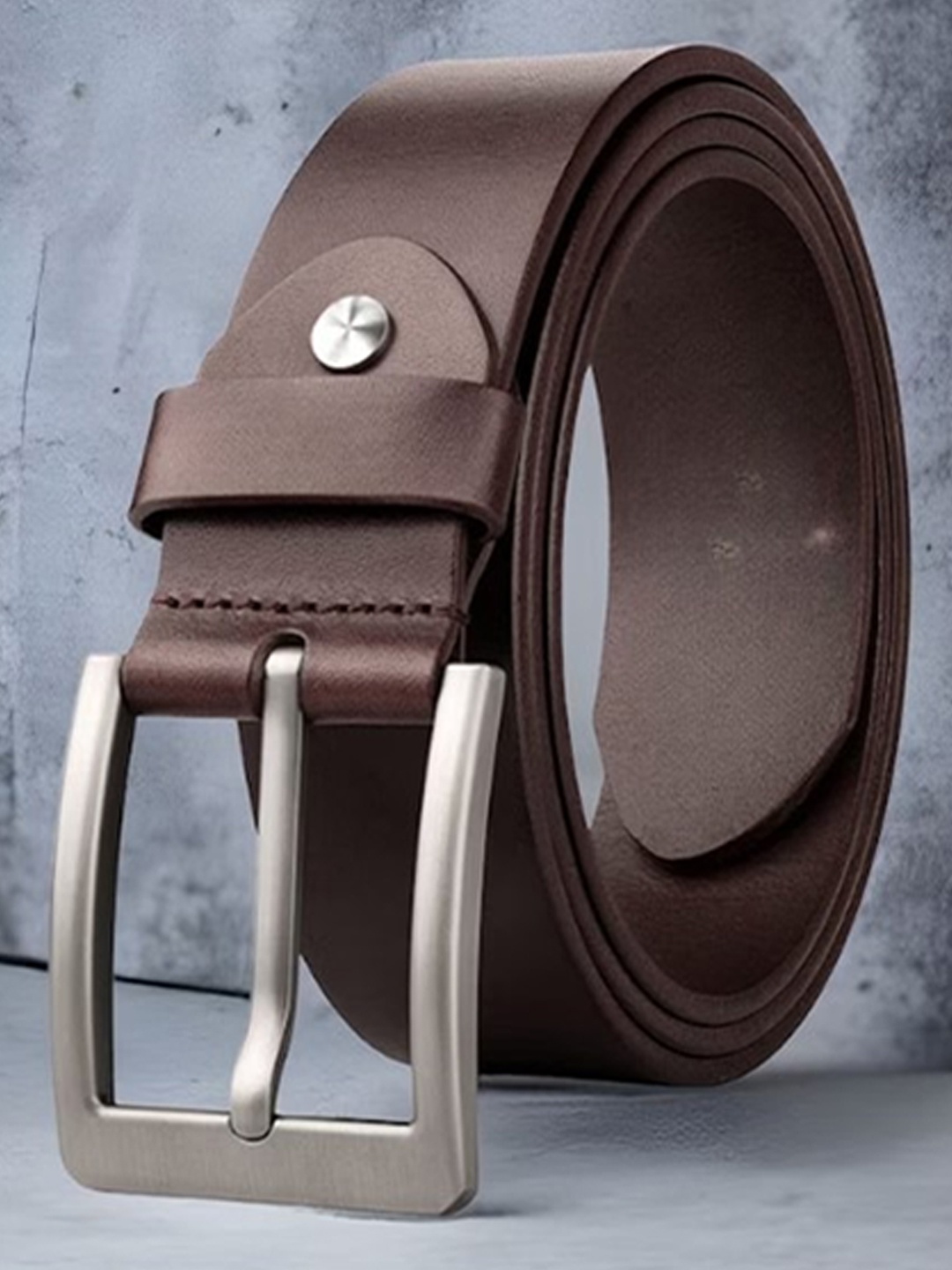 

KAEZRI Men Leather Wide Formal Belt, Brown