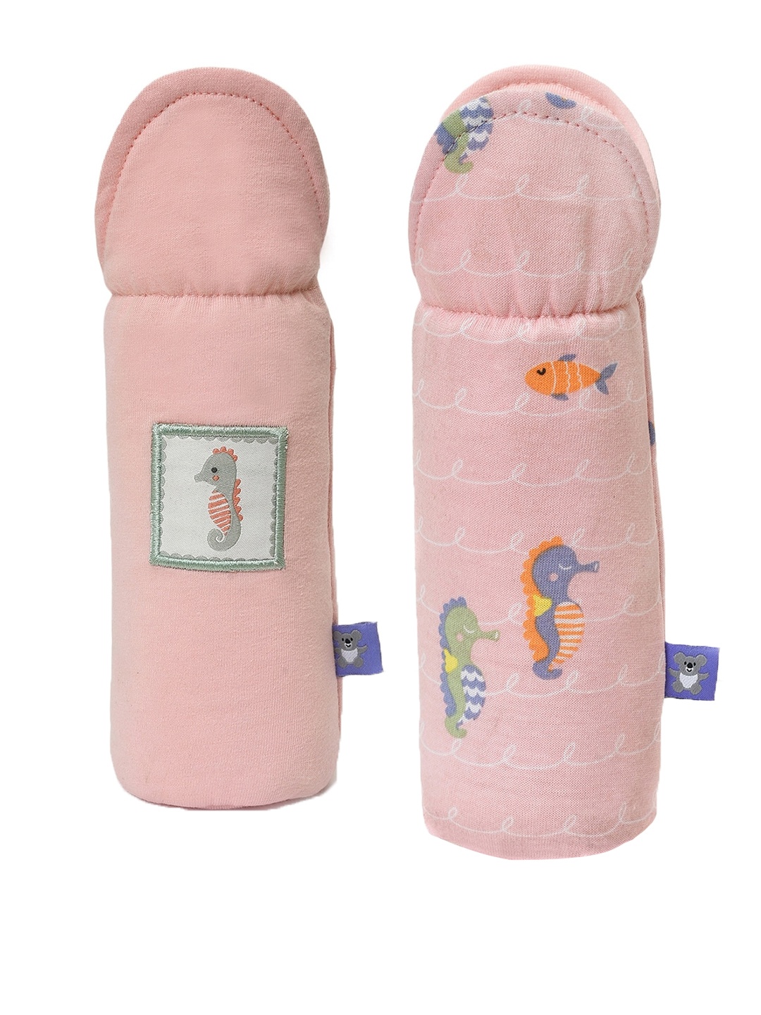 

MiArcus Kids Set Of 2 Printed Feeding Bottle Covers, Pink