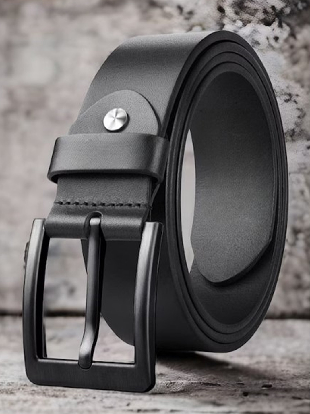 

KAEZRI Men Leather Wide Formal Belt, Black