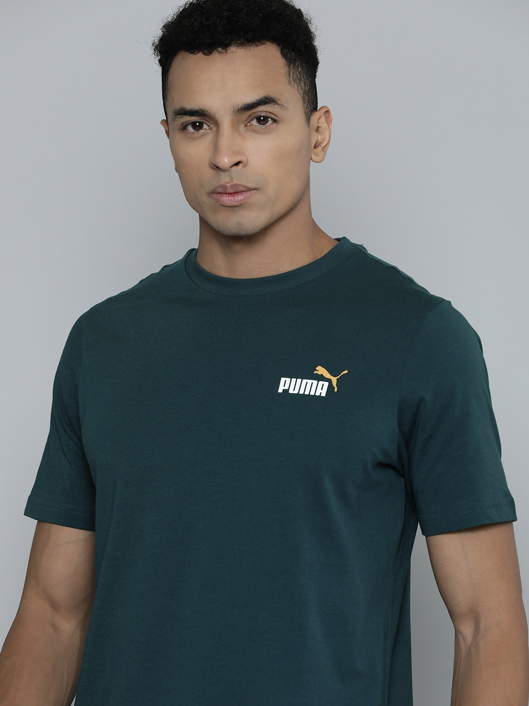 

Puma Men Essential+ 2 Col Small Logo Regular Fit Outdoor T-shirt, Teal