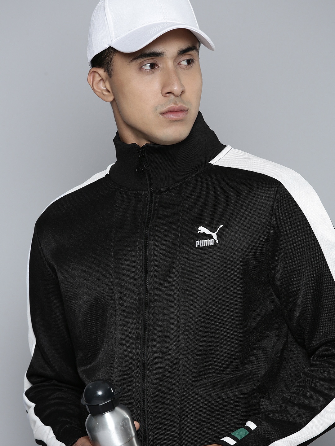 

Puma Brand Logo Printed Outdoor T7 ARCHIVE REMASTER Bomber Jacket, Black