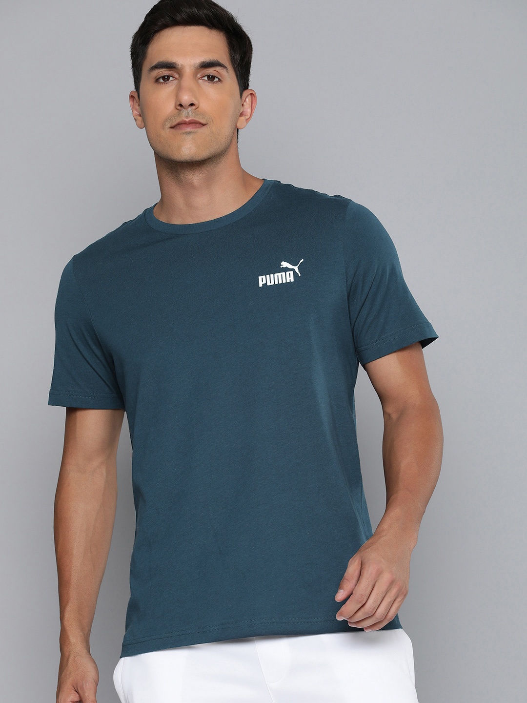 

Puma Essentials Small Logo Regular Fit Pure Cotton Outdoor T-shirt, Teal