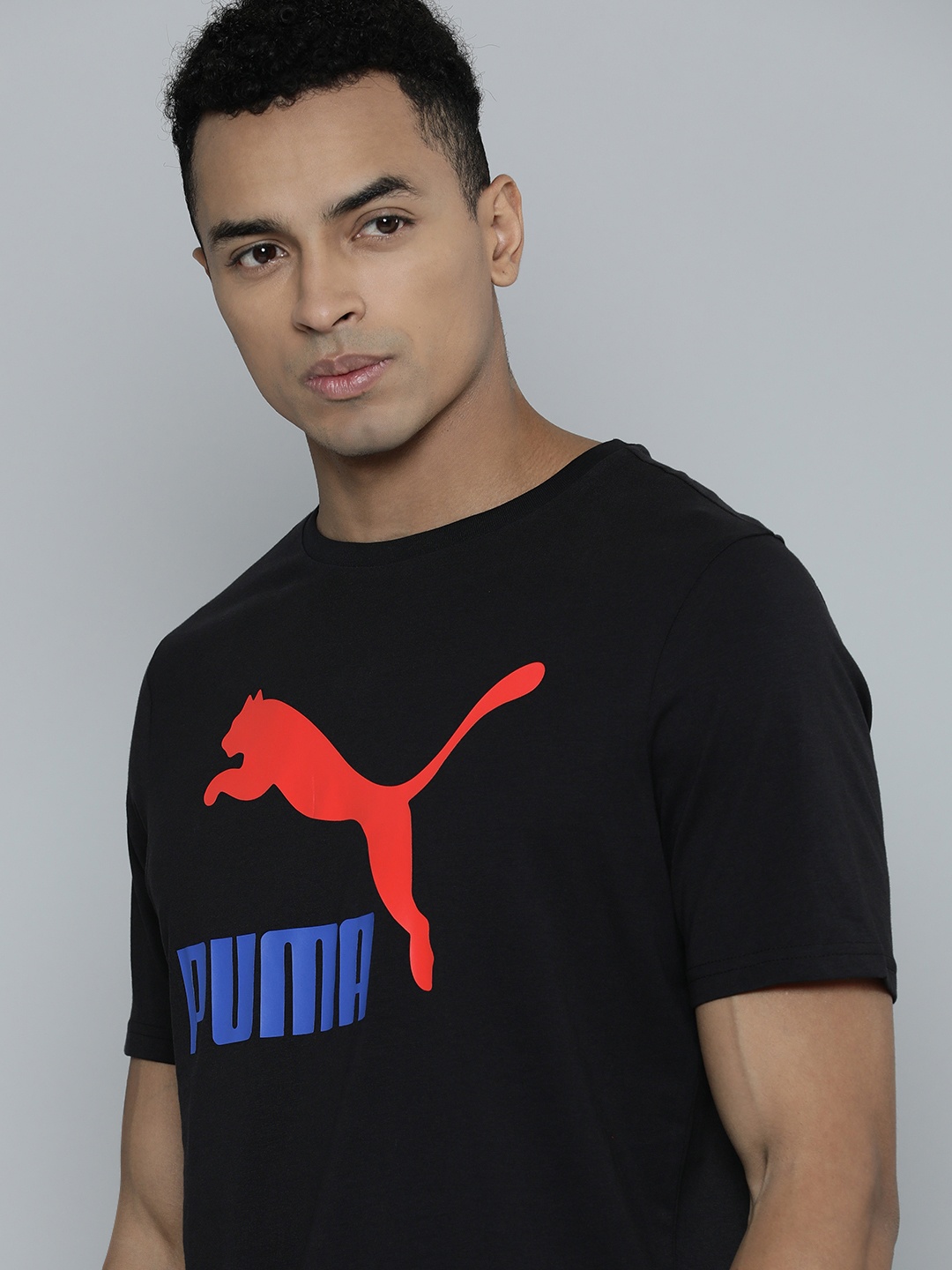

Puma Pure Cotton Classics Logo Printed Outdoor T-Shirt, Black