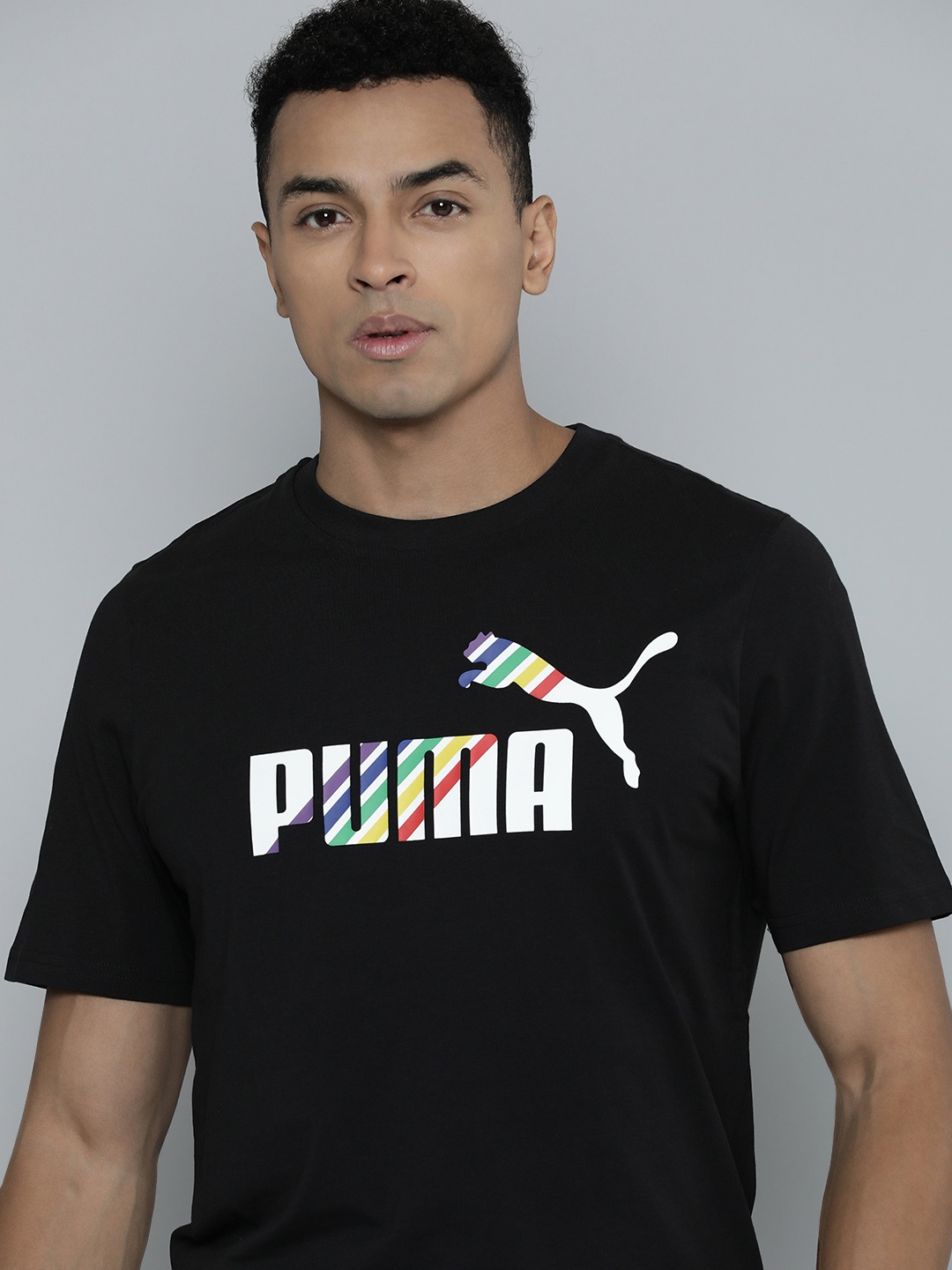 

Puma Men Essential+ LOVE IS LOVE Pure Cotton T-shirt, Black
