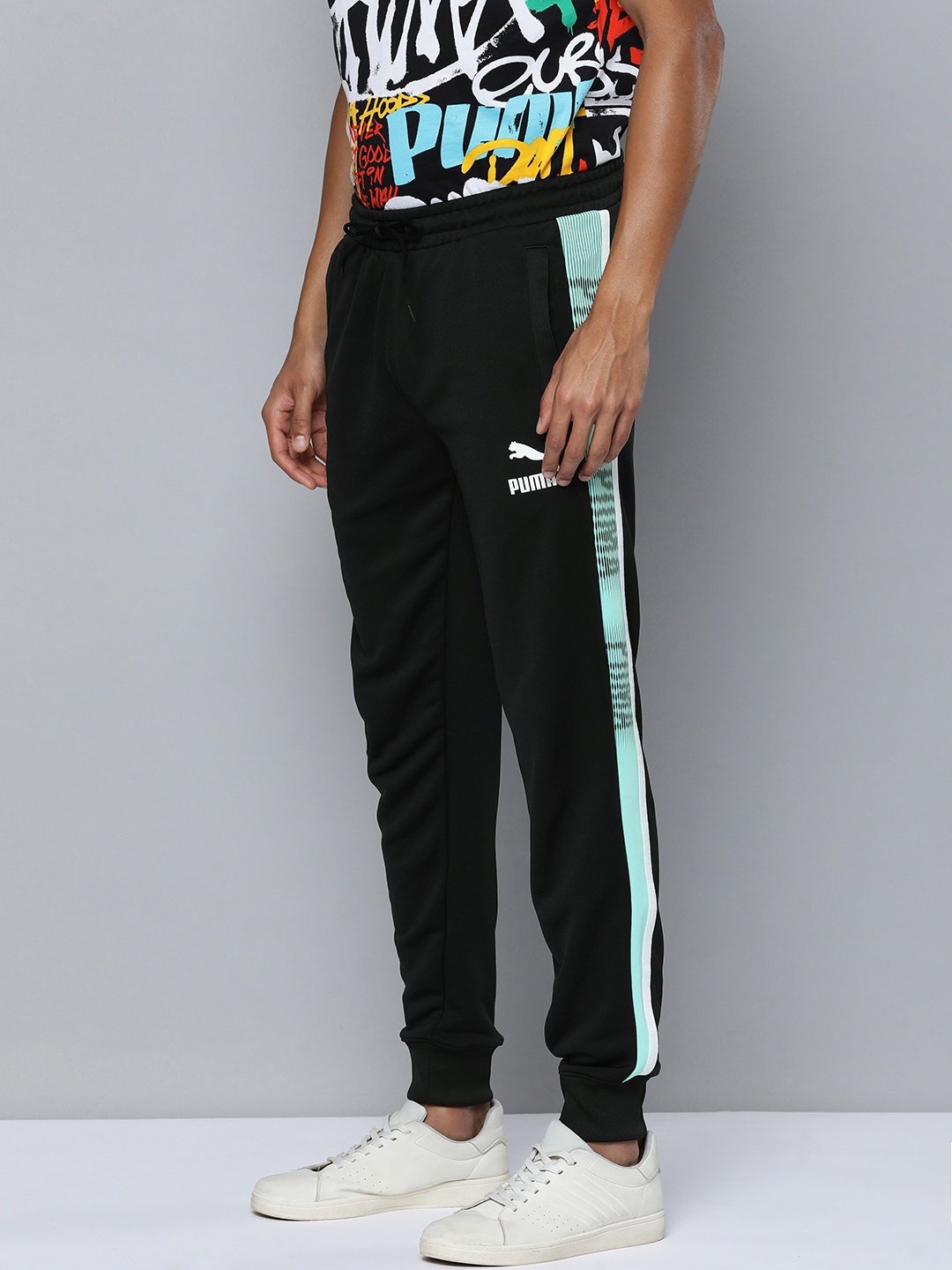 

Puma Men Side Stripe T7 SPORT Slim Fit Joggers, Black