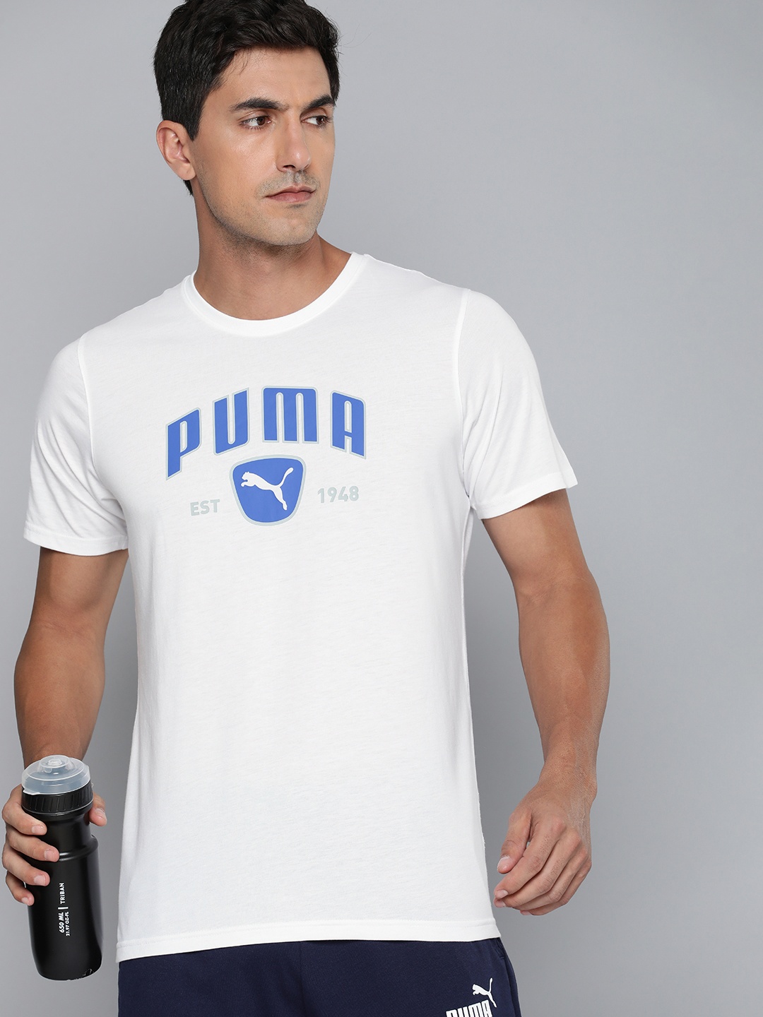 

Puma Men Performance Brand Logo Printed Training T-shirt, White