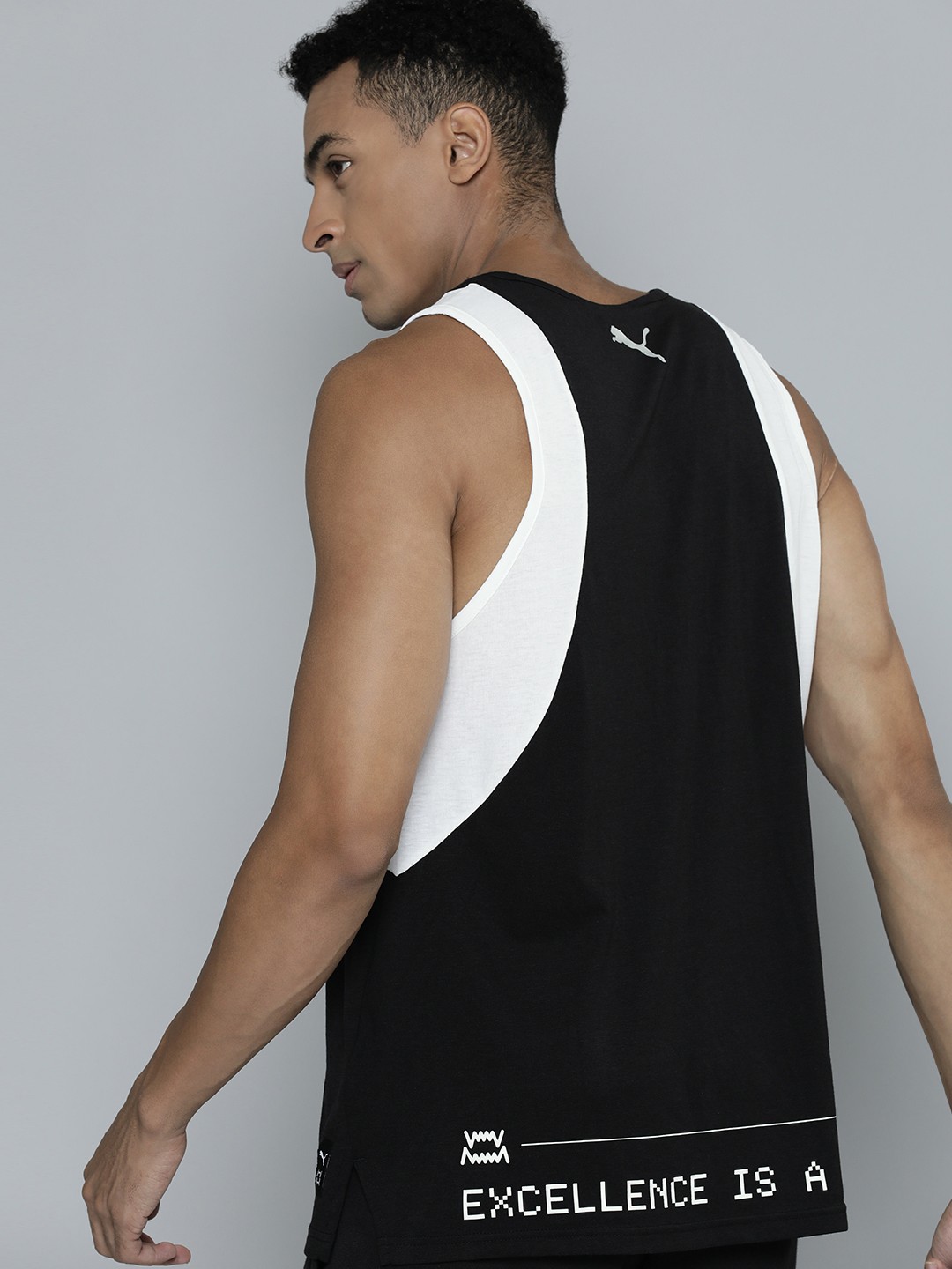 

Puma Men The Excellence Colourblocked Dry Cell Basketball Tank T-shirt, Black
