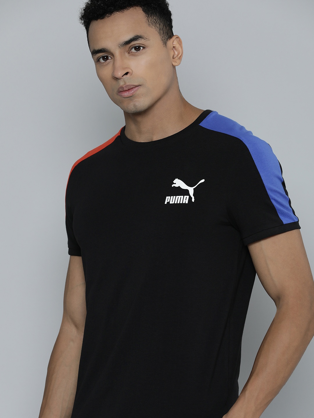 

Puma Brand Logo Printed T7 ICONIC Slim Fit T-shirt, Black