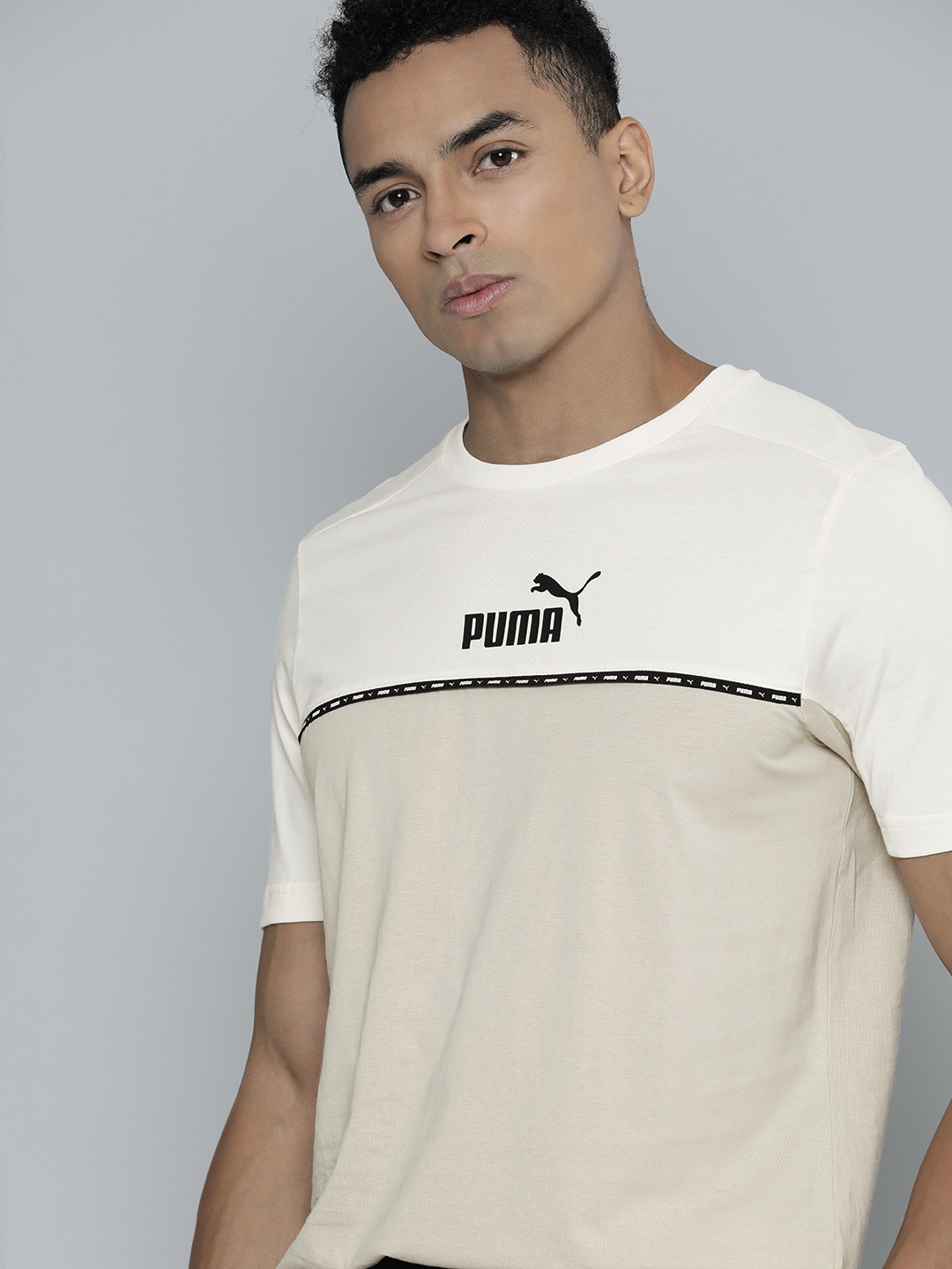

Puma Essential BLOCK x TAPE Pure Cotton Outdoor T-shirt, Beige