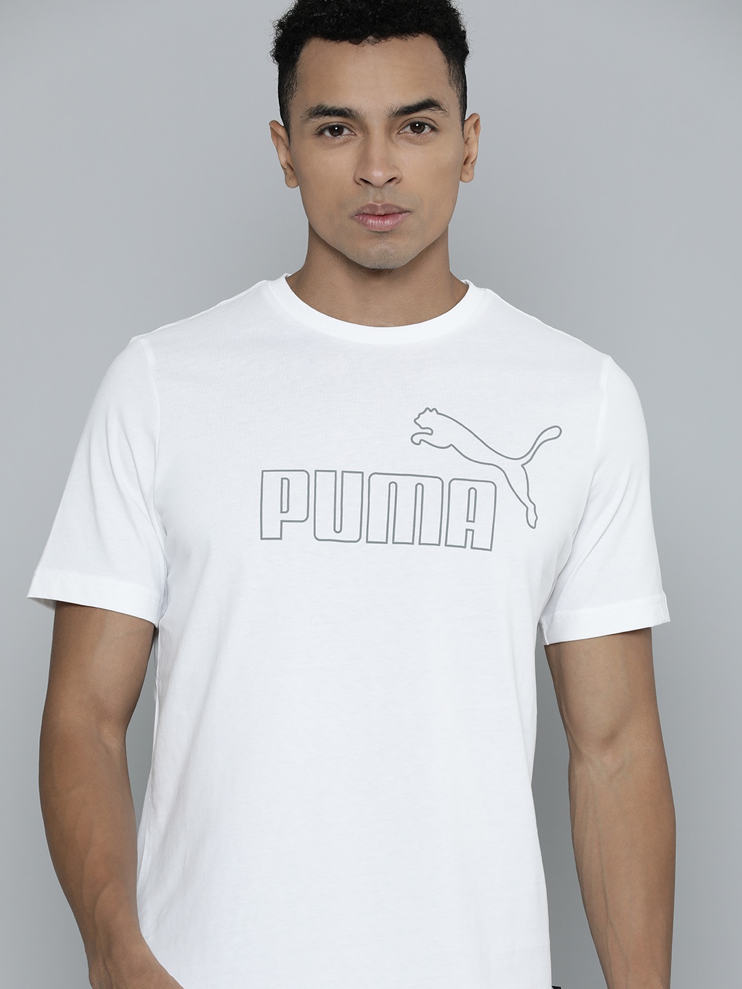 

Puma ESS ELEVATED Regular Fit Brand Logo Printed Pure Cotton Outdoor T-shirt, White