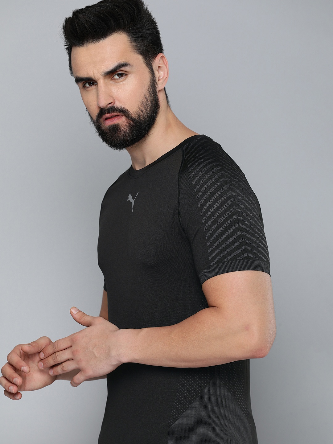 

Puma Train Formknit Seamless Self-Design dryCELL Slim Fit Performance T-shirt, Black