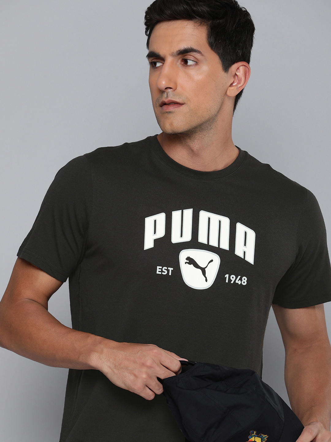 

Puma Men Performance Training Brand Logo Printed T-shirt, Black