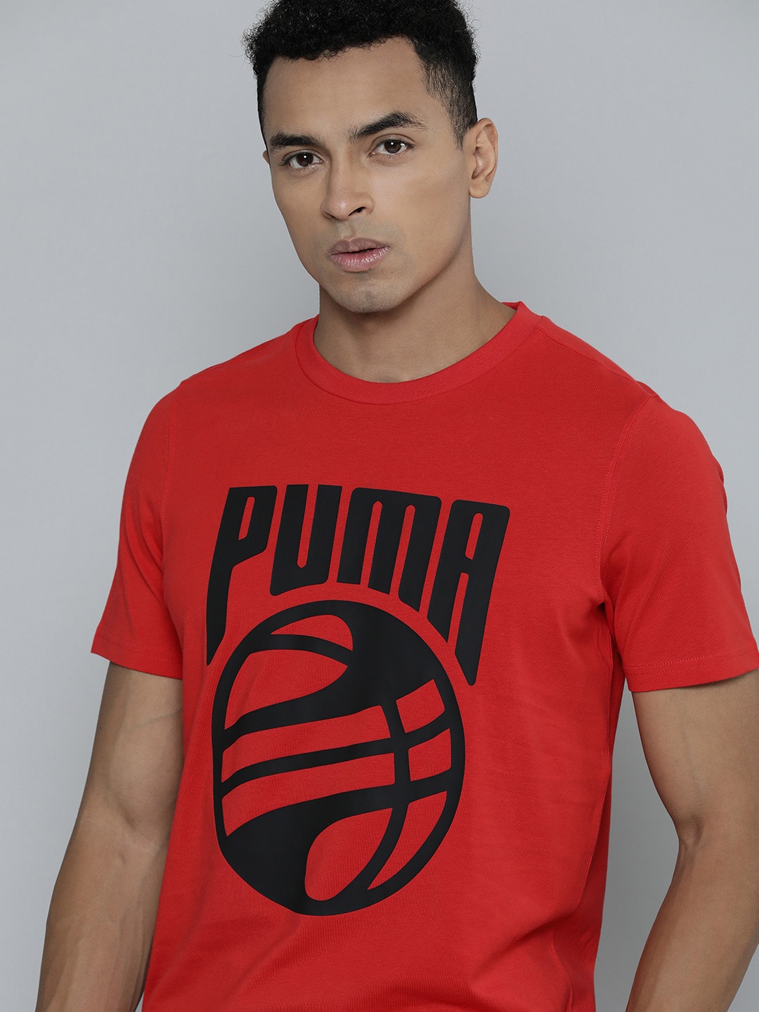 

Puma Posterize Printed Pure Cotton Sports T-shirt, Red