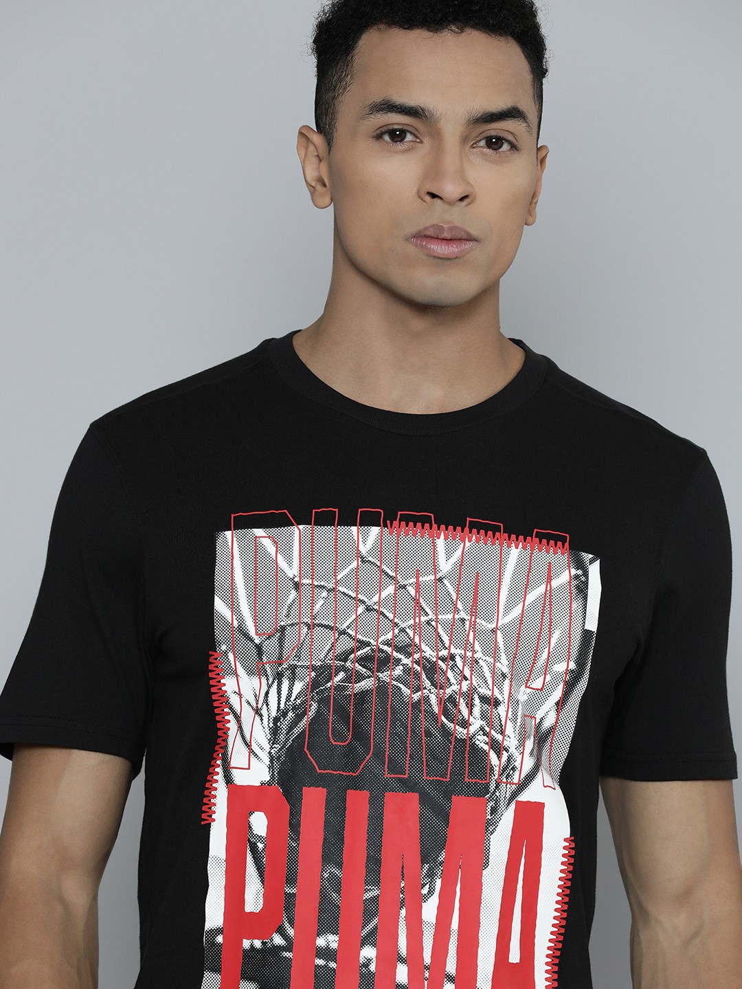 

Puma Hoops Graphic Printed Basketball Regular Fit T-shirt, Black