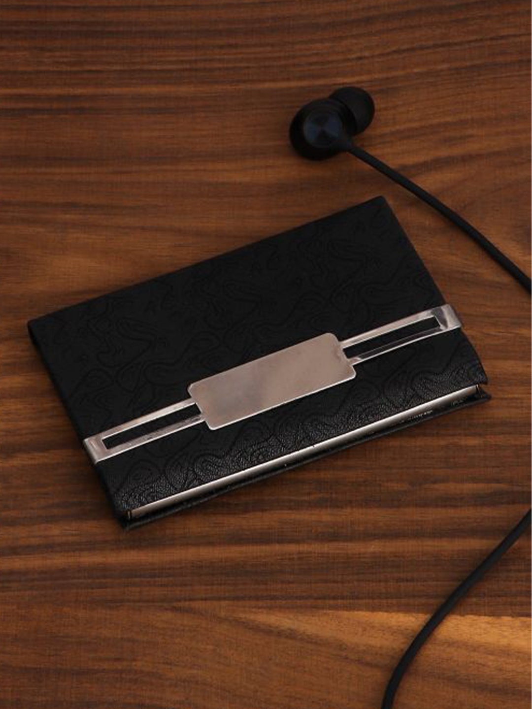 

Kastner Abstract Printed Card Holder, Black