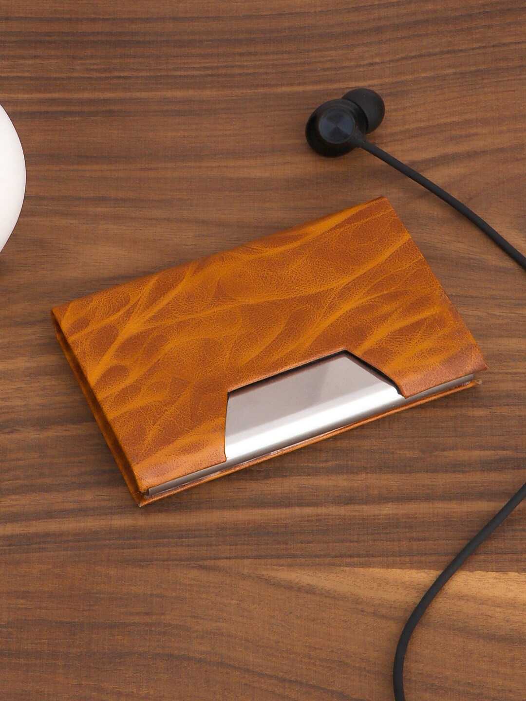 

Kastner Abstract Printed PU Card Holder, Tan