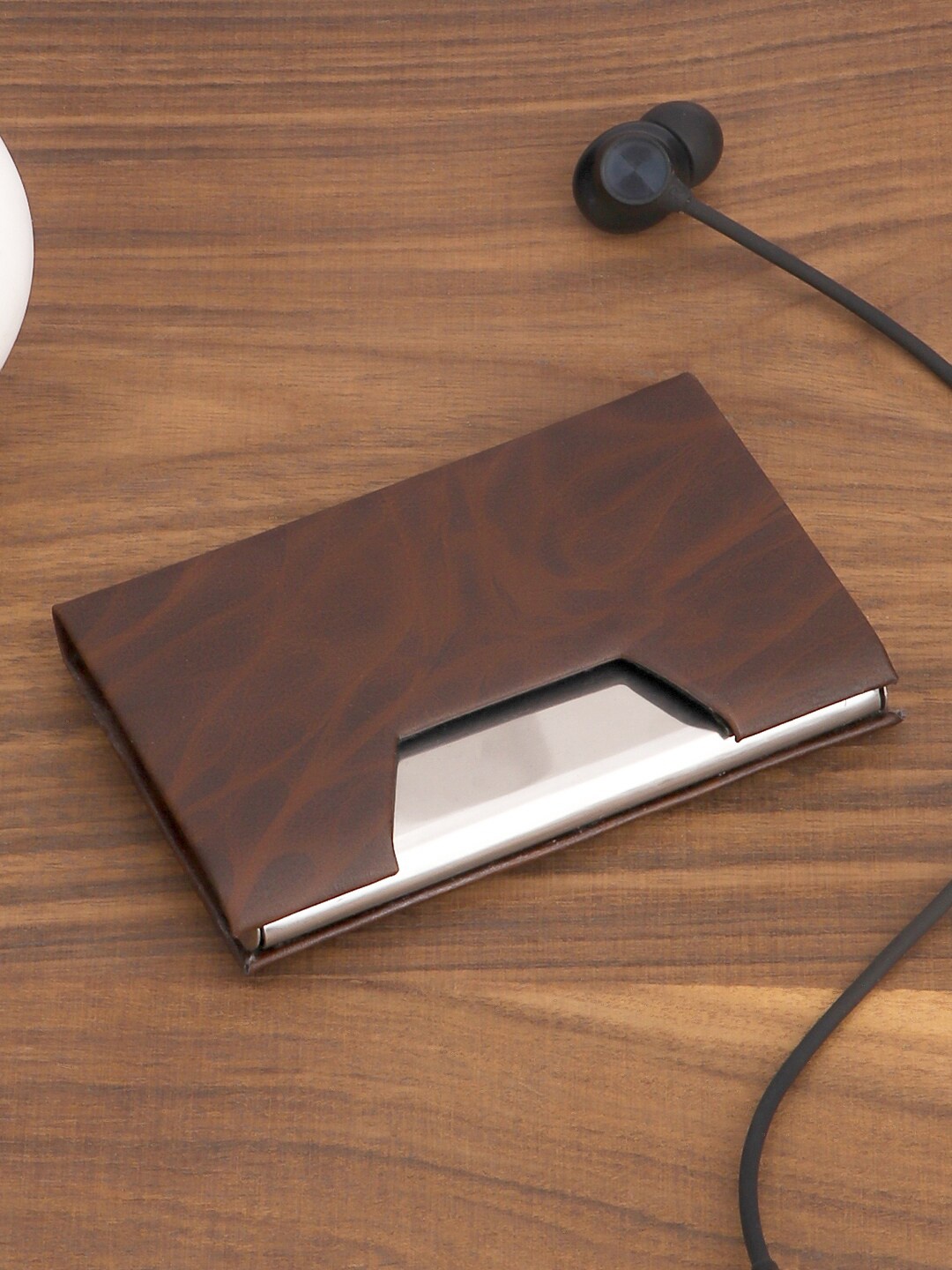 

Kastner Abstract Printed PU Card Holder, Brown