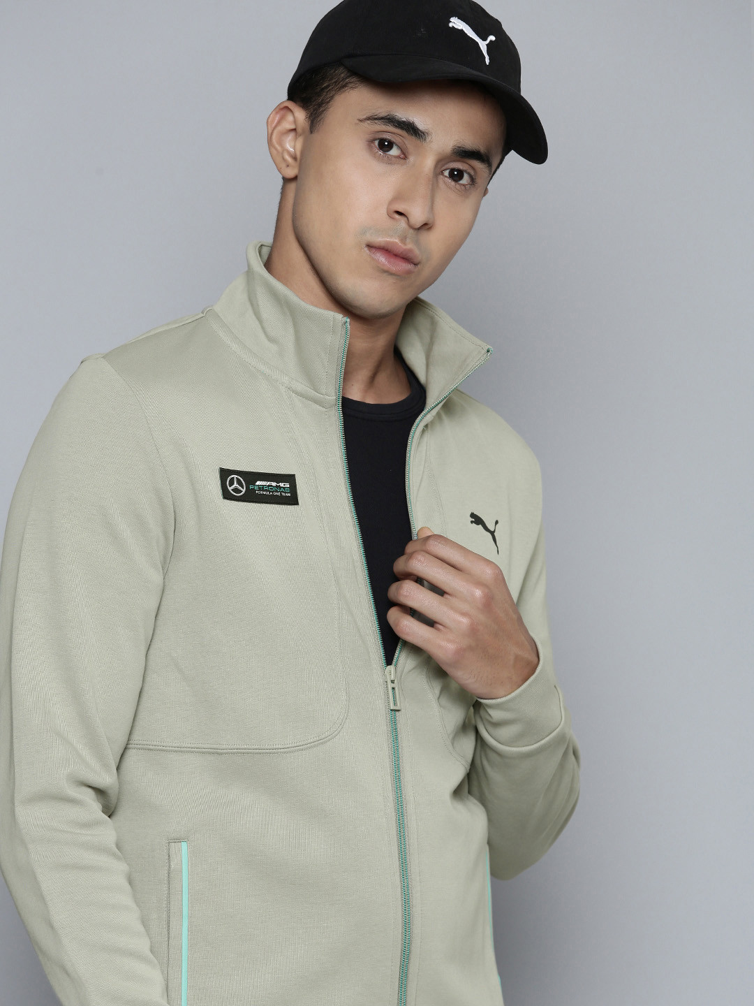 

PUMA Motorsport Mercedes AMG Petronas Slim-Fit dryCELL Bomber Jacket, Beige