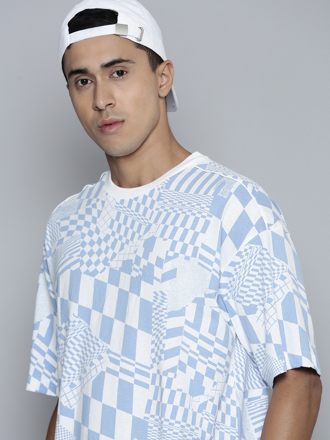 

PUMA Motorsport BMW M Statmnt AOP Relaxed Fit Pure Cotton Sports T-Shirt, Blue