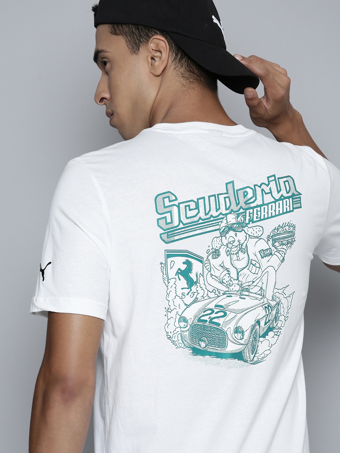 

PUMA Motorsport Scuderia Ferrari Formula 1 Printed Pure Cotton T-shirt, White