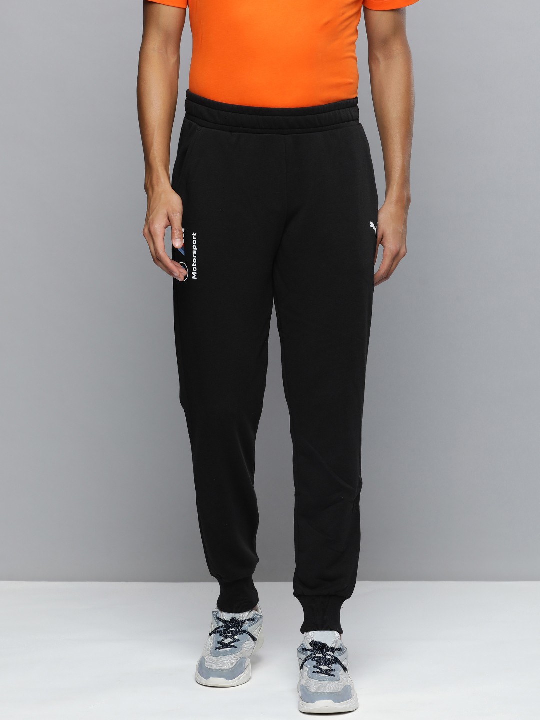 

PUMA Motorsport Men Regular Fit Mid-Rise BMW Essential Joggers, Black