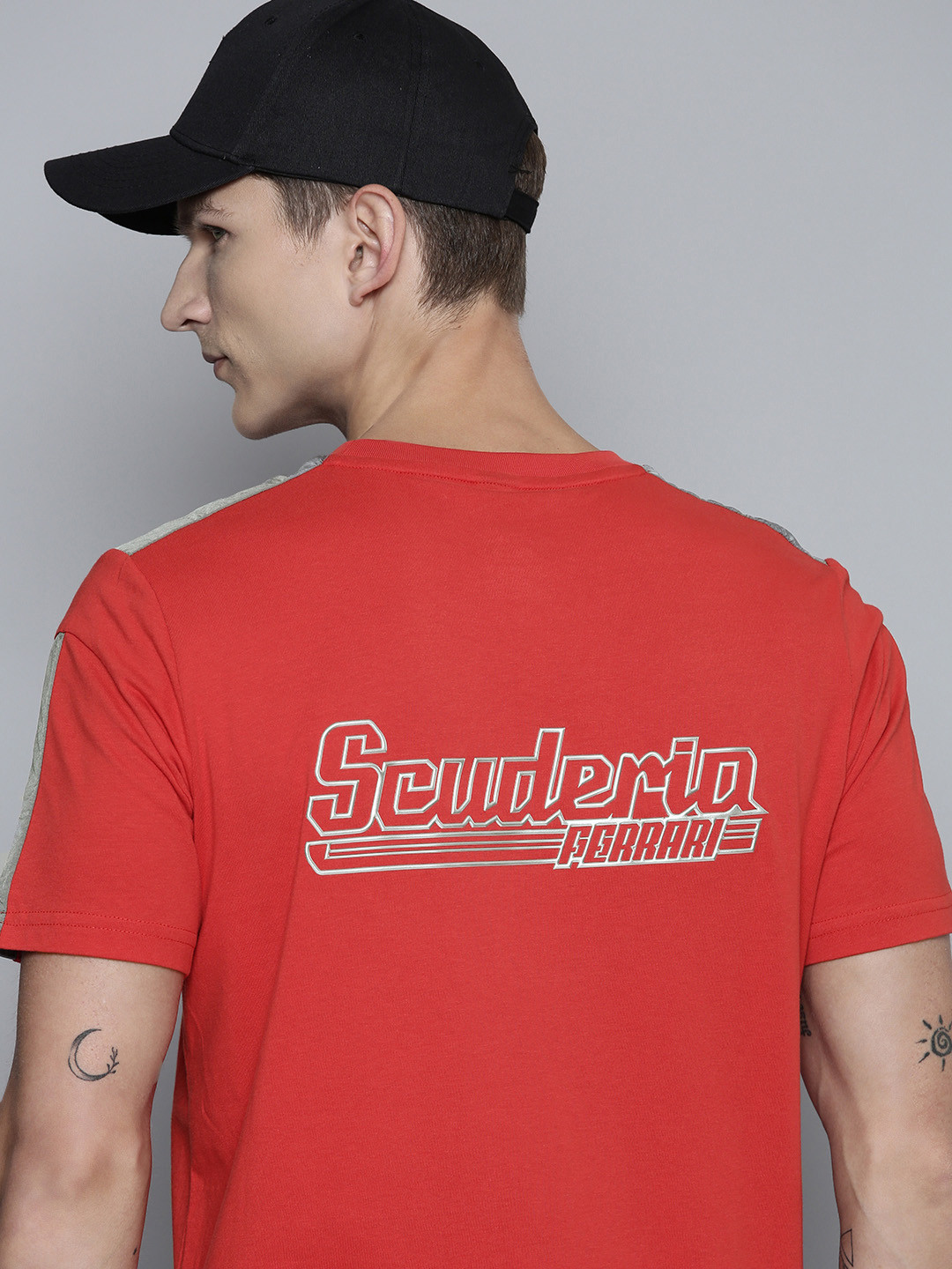 

PUMA Motorsport Ferrari Race MT7 MC Typography Printed Pure Cotton T-shirt, Red