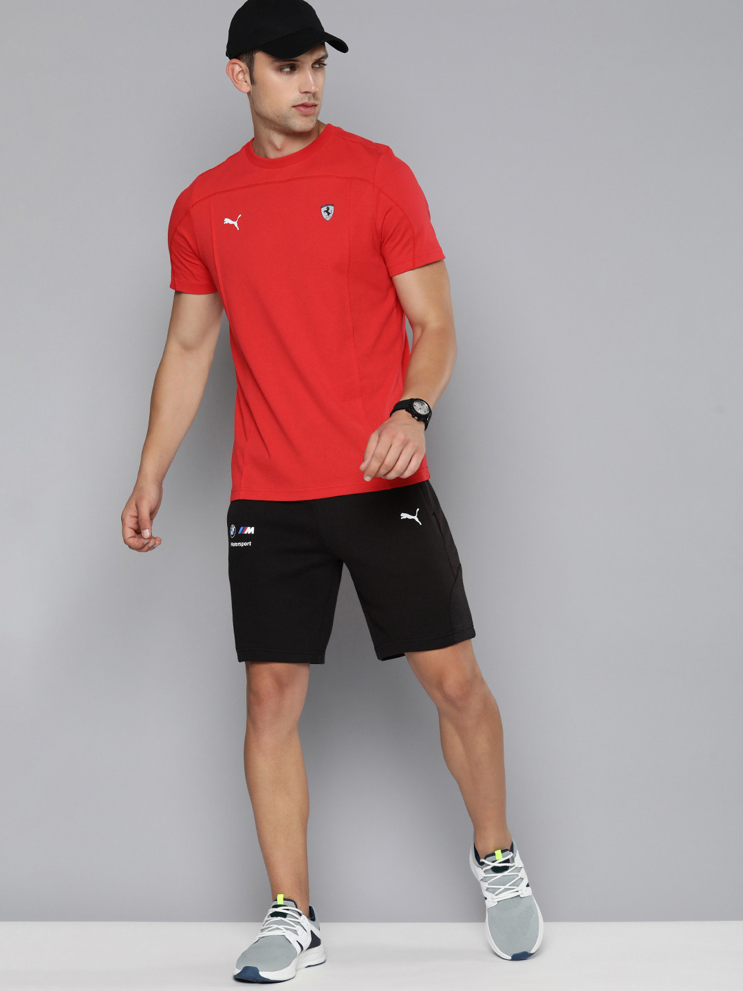 

PUMA Motorsport Brand Logo Scuderia Ferrari Formula 1 Printed Regular Fit Cotton T-shirt, Red