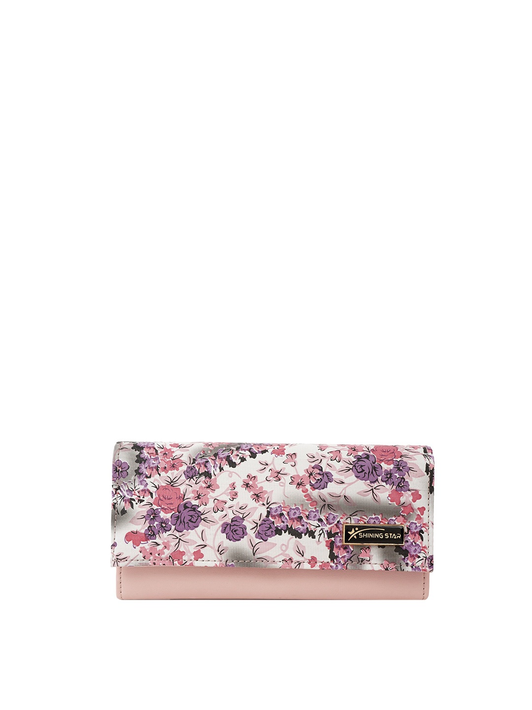 

SHINING STAR Water Resistant Printed Purse Clutch, Peach