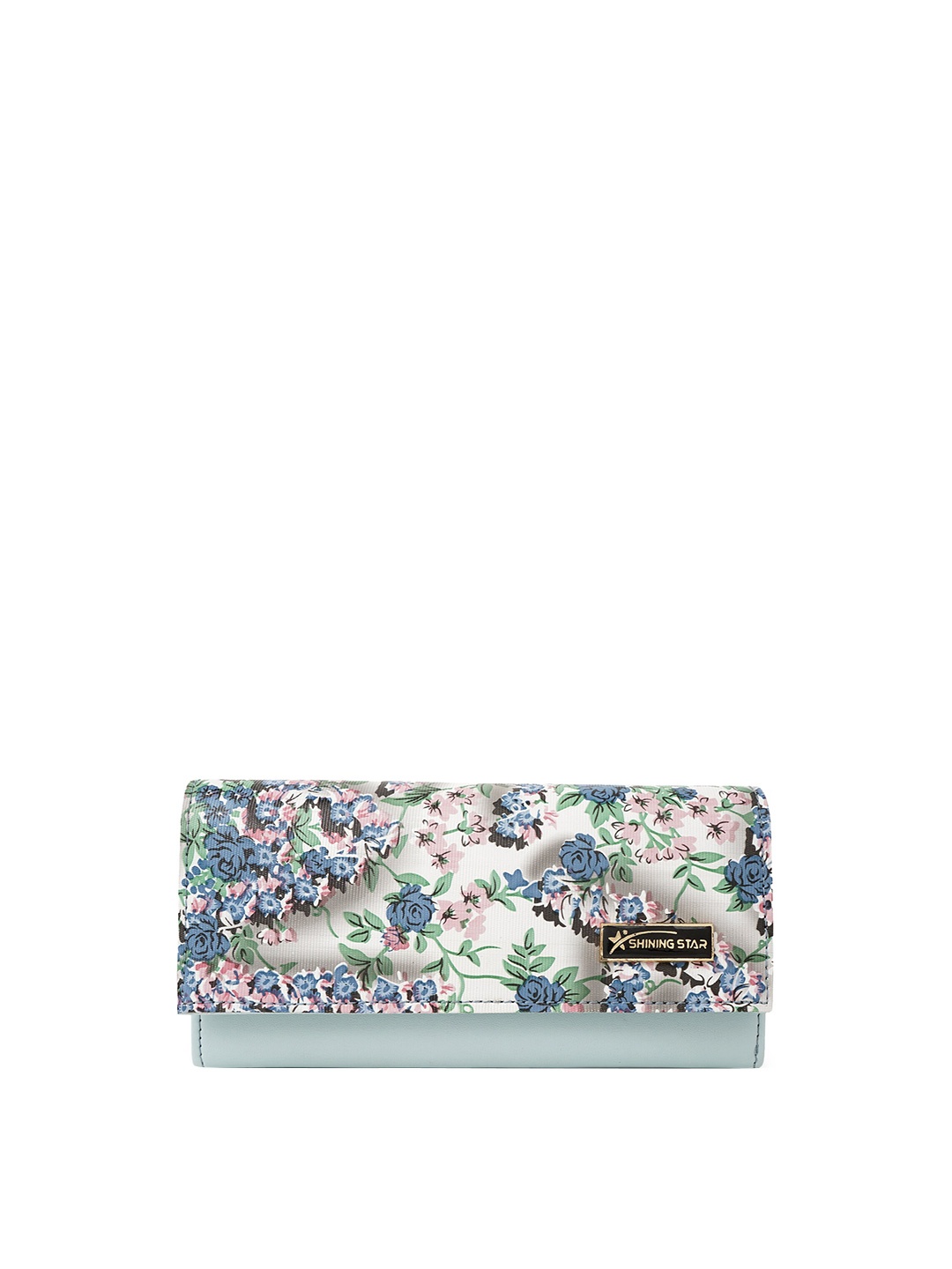 

SHINING STAR Women Floral Printed Envelope, Blue