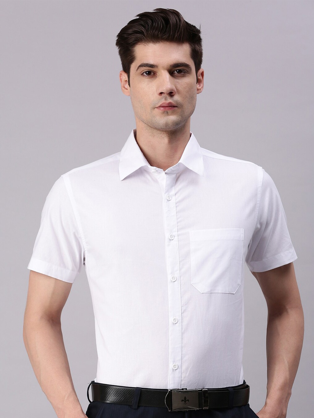 

WHITE HEART New Spread Collar Pure Cotton Formal Shirt