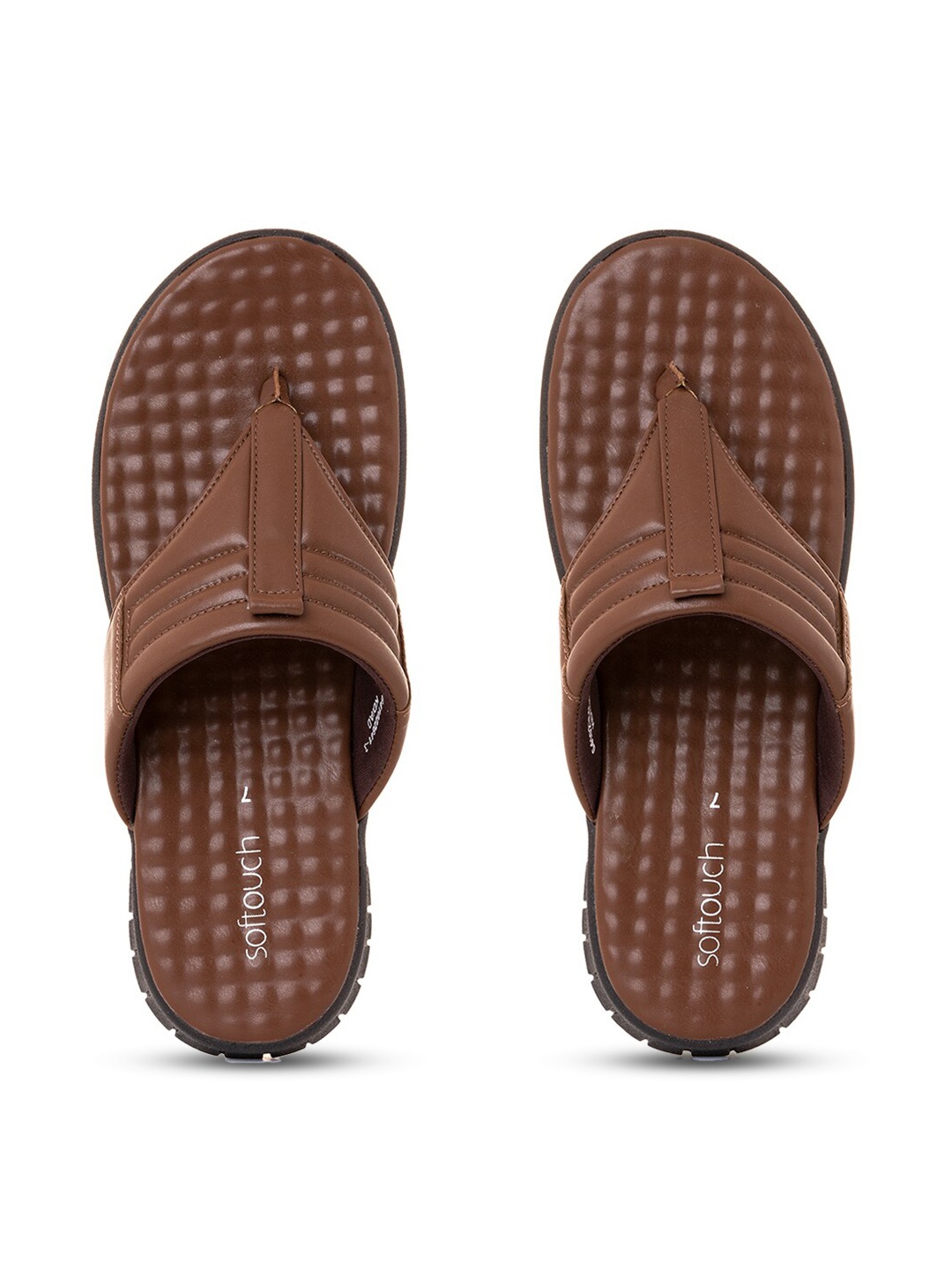 

Khadims Men Textured Thong Flip-Flops, Brown