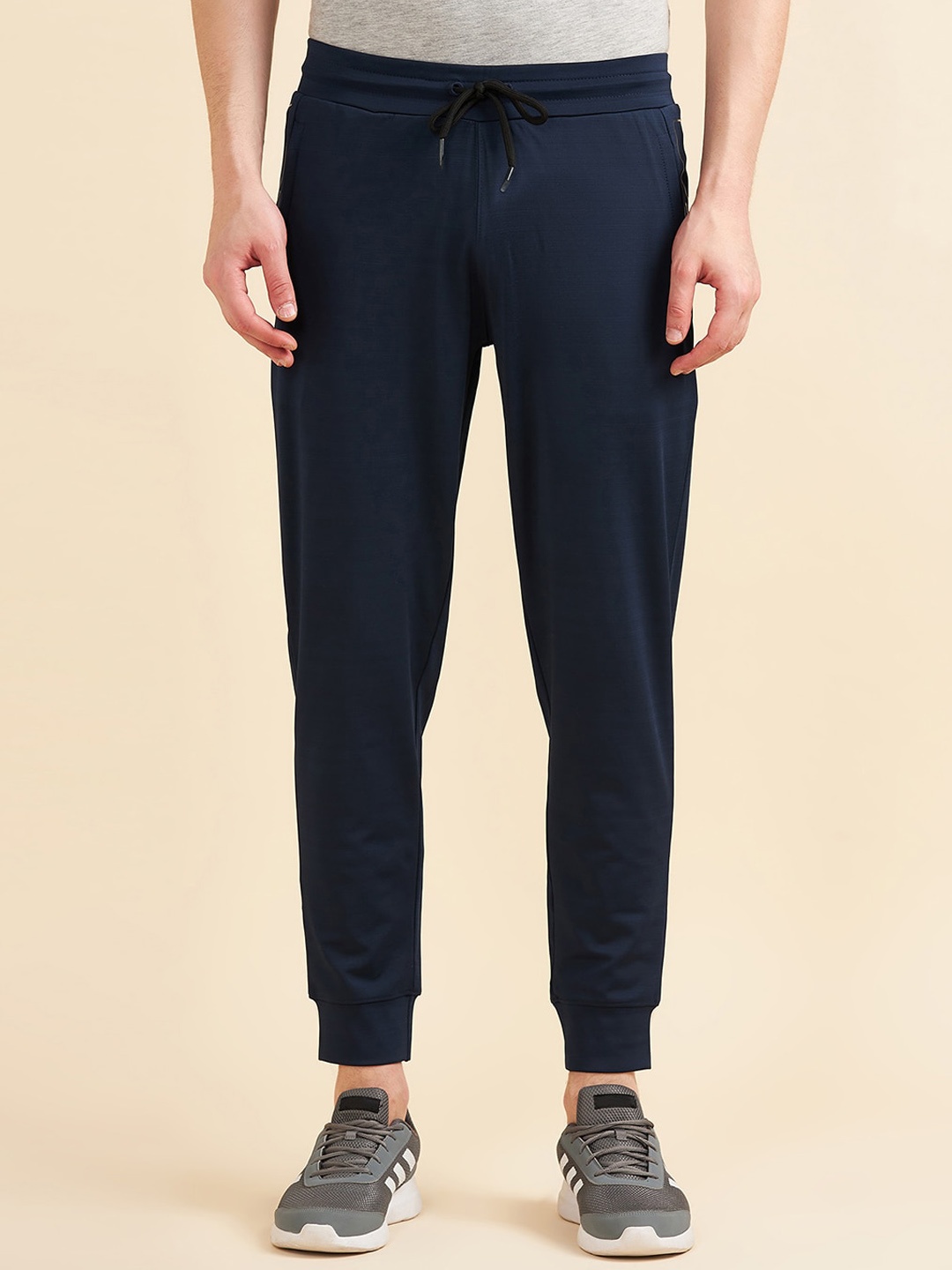 

Sweet Dreams Men Navy Blue Dry-Fit Joggers Track Pants