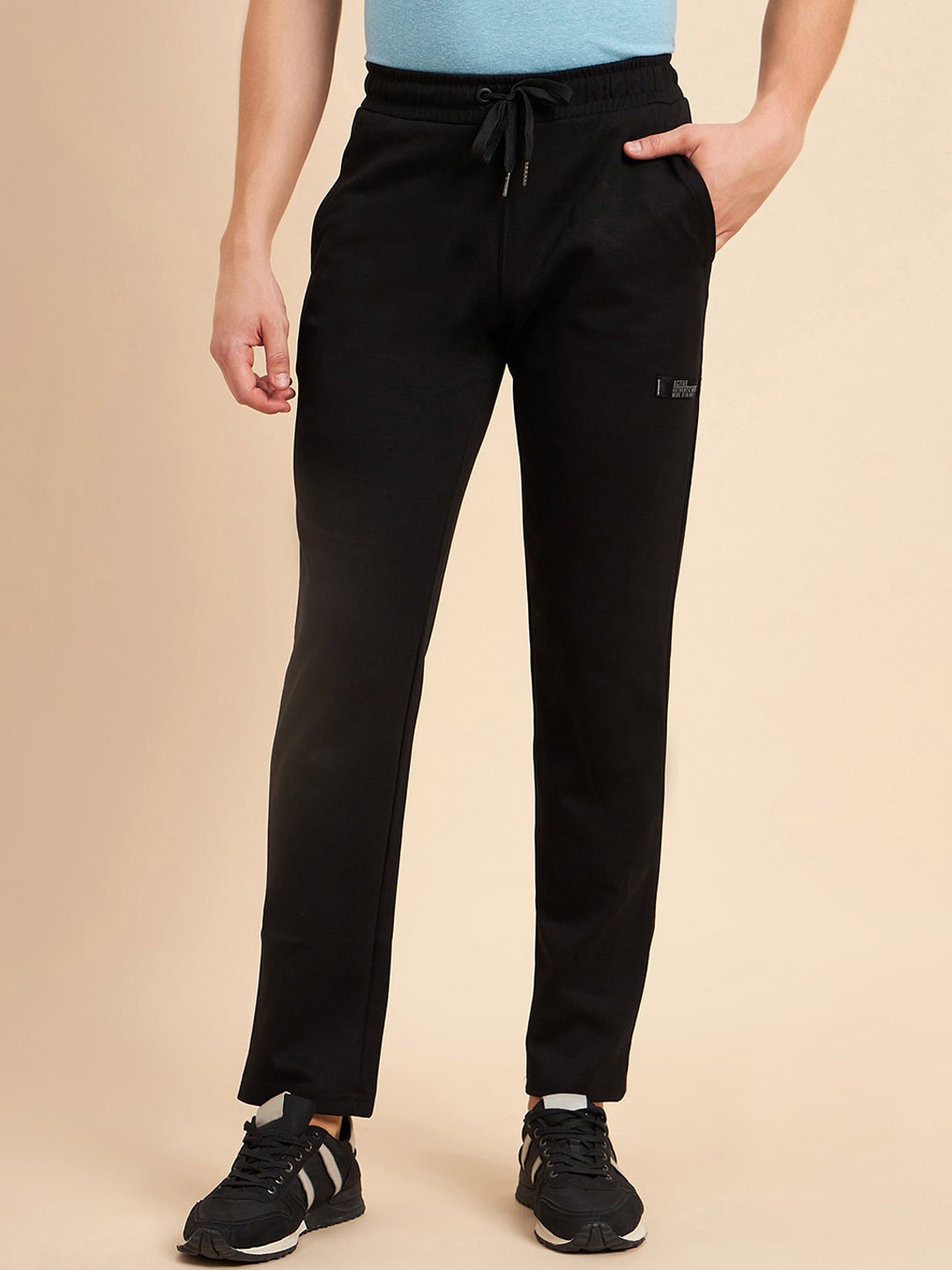 

Sweet Dreams Men Black Mid-Rise Track Pants