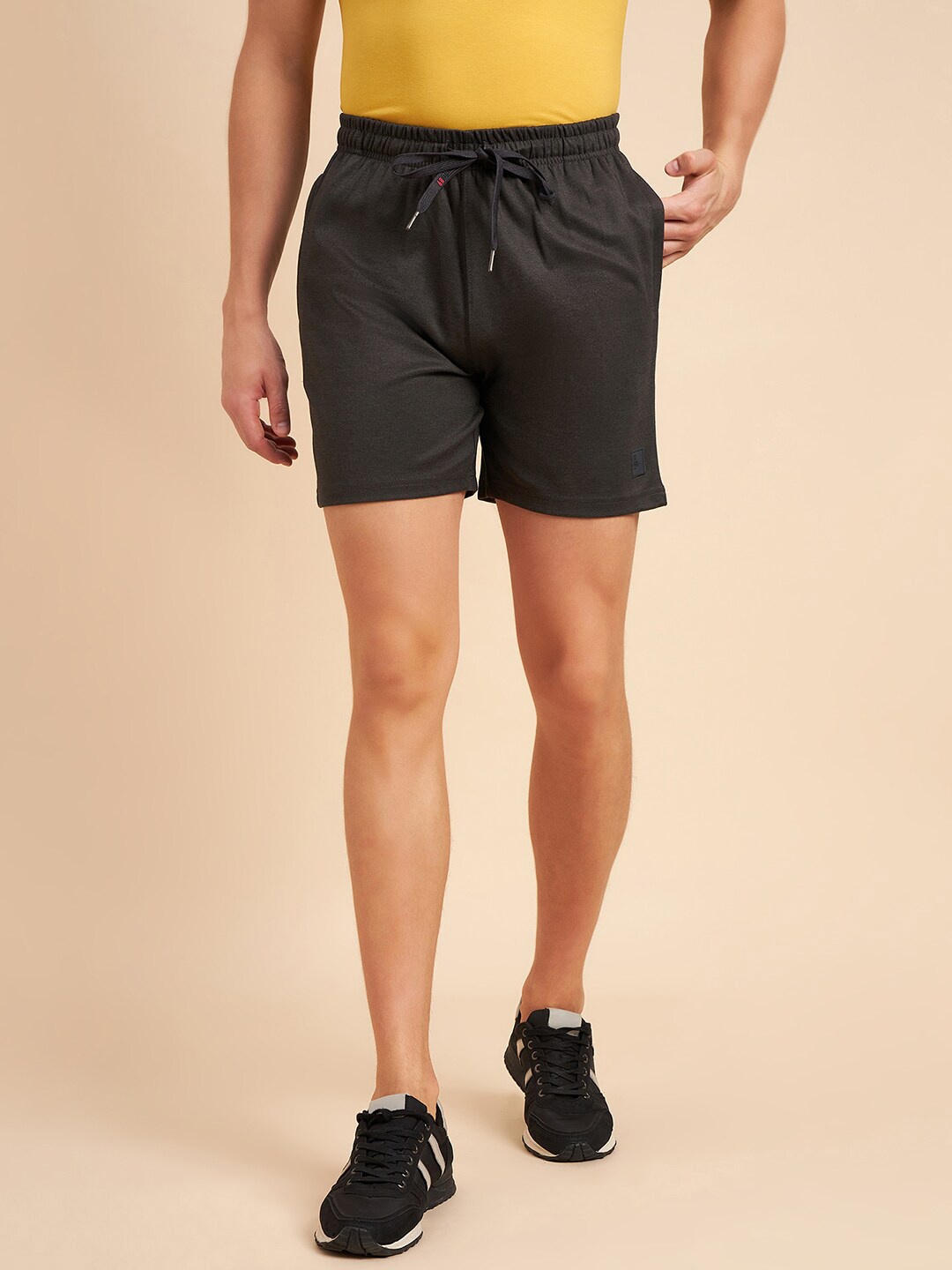 

Sweet Dreams Men Charcoal Mid Rise Cotton Shorts