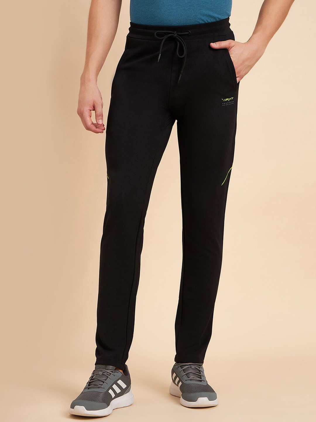 

Sweet Dreams Men Black Mid-Rise Track Pants