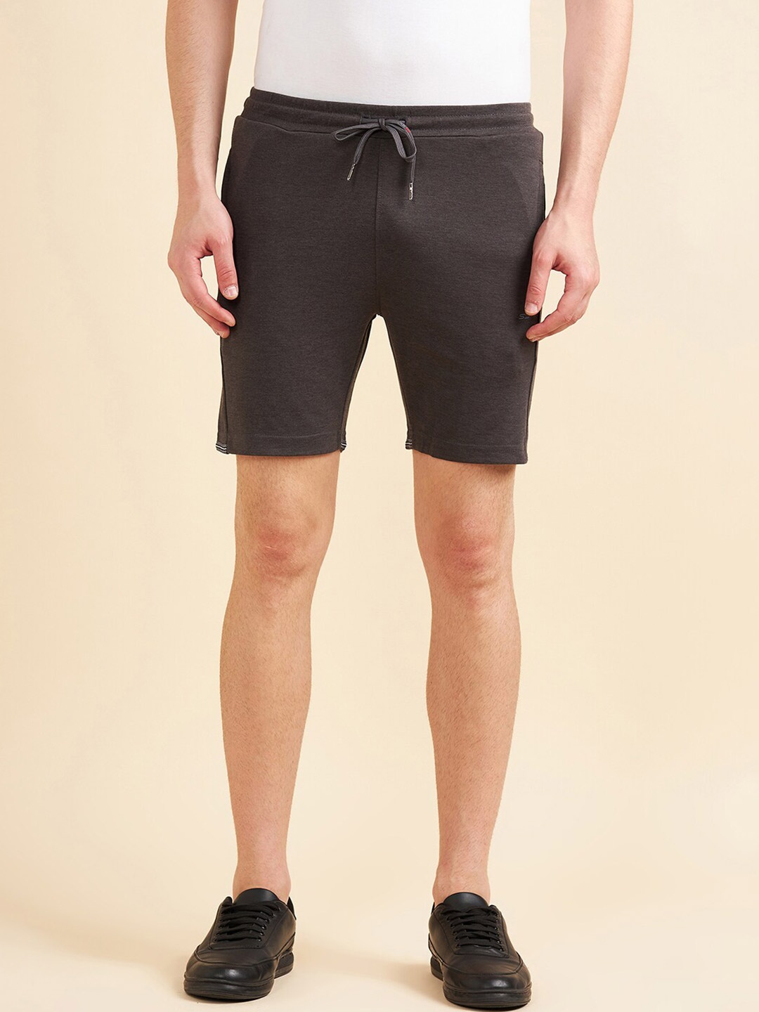 

Sweet Dreams Men Charcoal Mid Rise Cotton Shorts