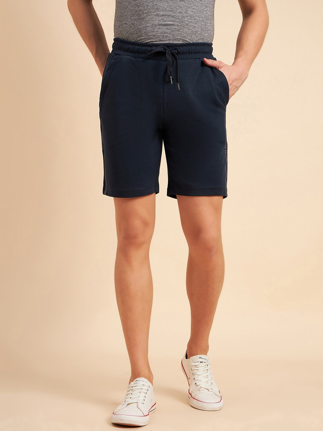 

Sweet Dreams Men Navy Blue Mid Rise Cotton Shorts