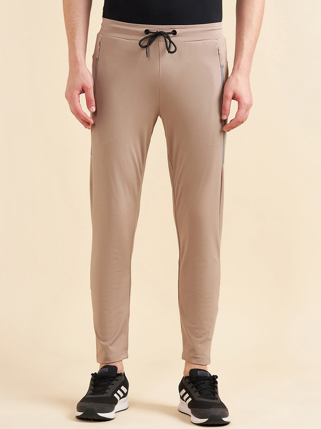 

Sweet Dreams Men Pack Of 2 Mid-Rise Cotton Track Pants, Beige