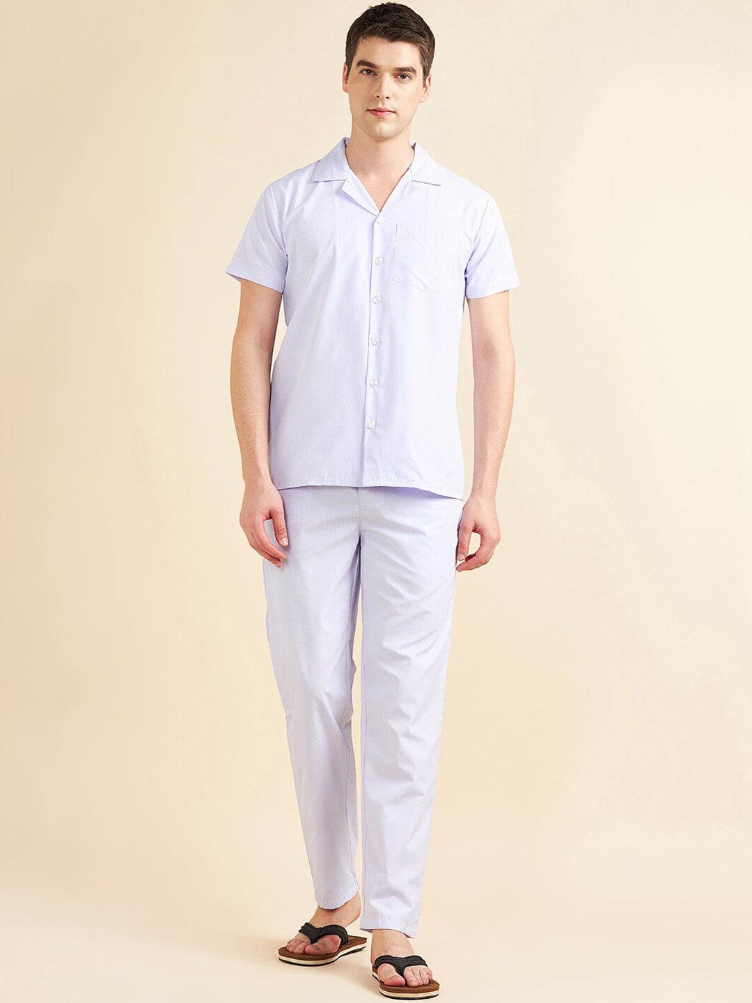 

Sweet Dreams Blue Checked Night Suit
