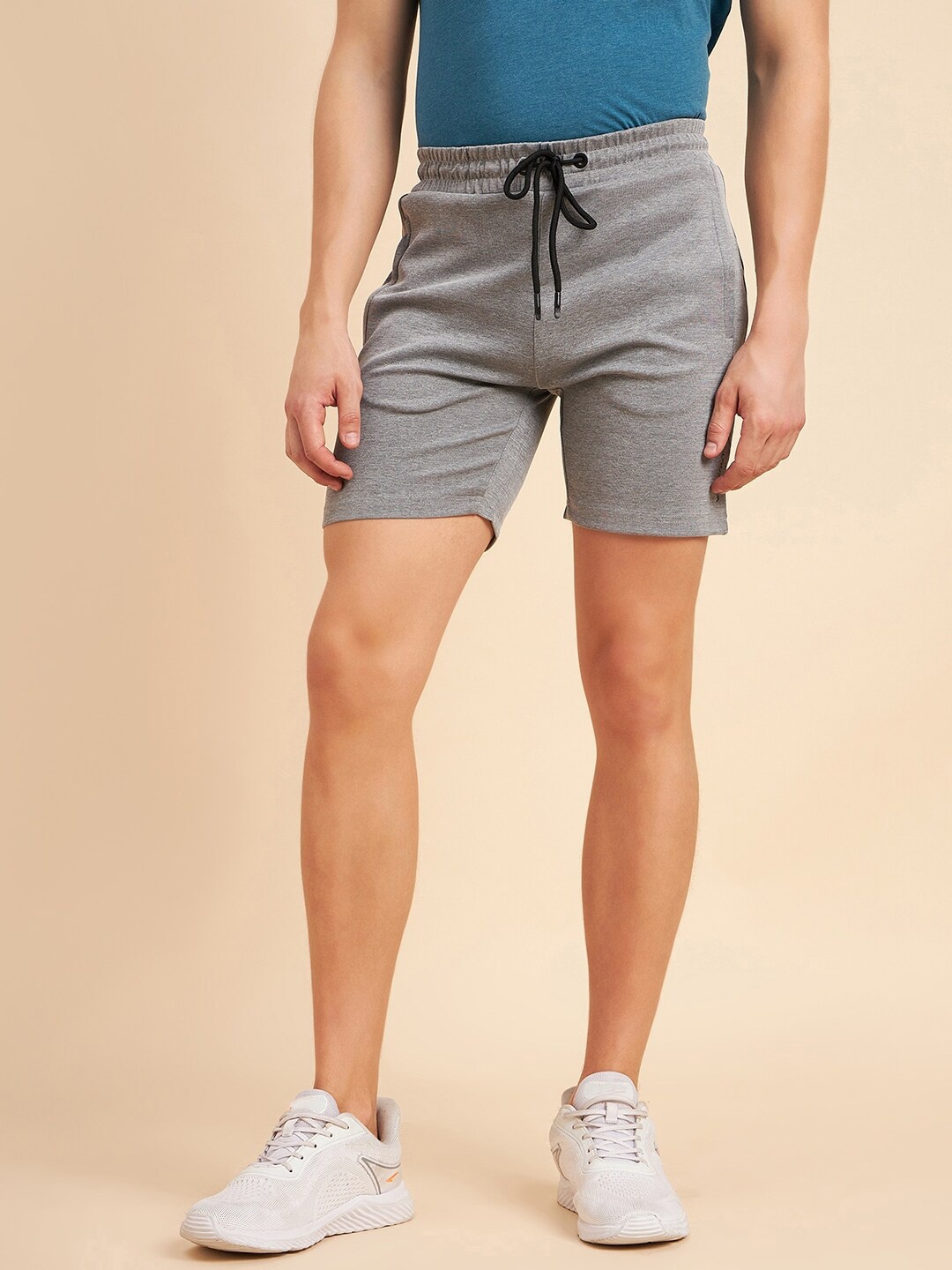 

Sweet Dreams Men Grey Mid-Rise Cotton Shorts