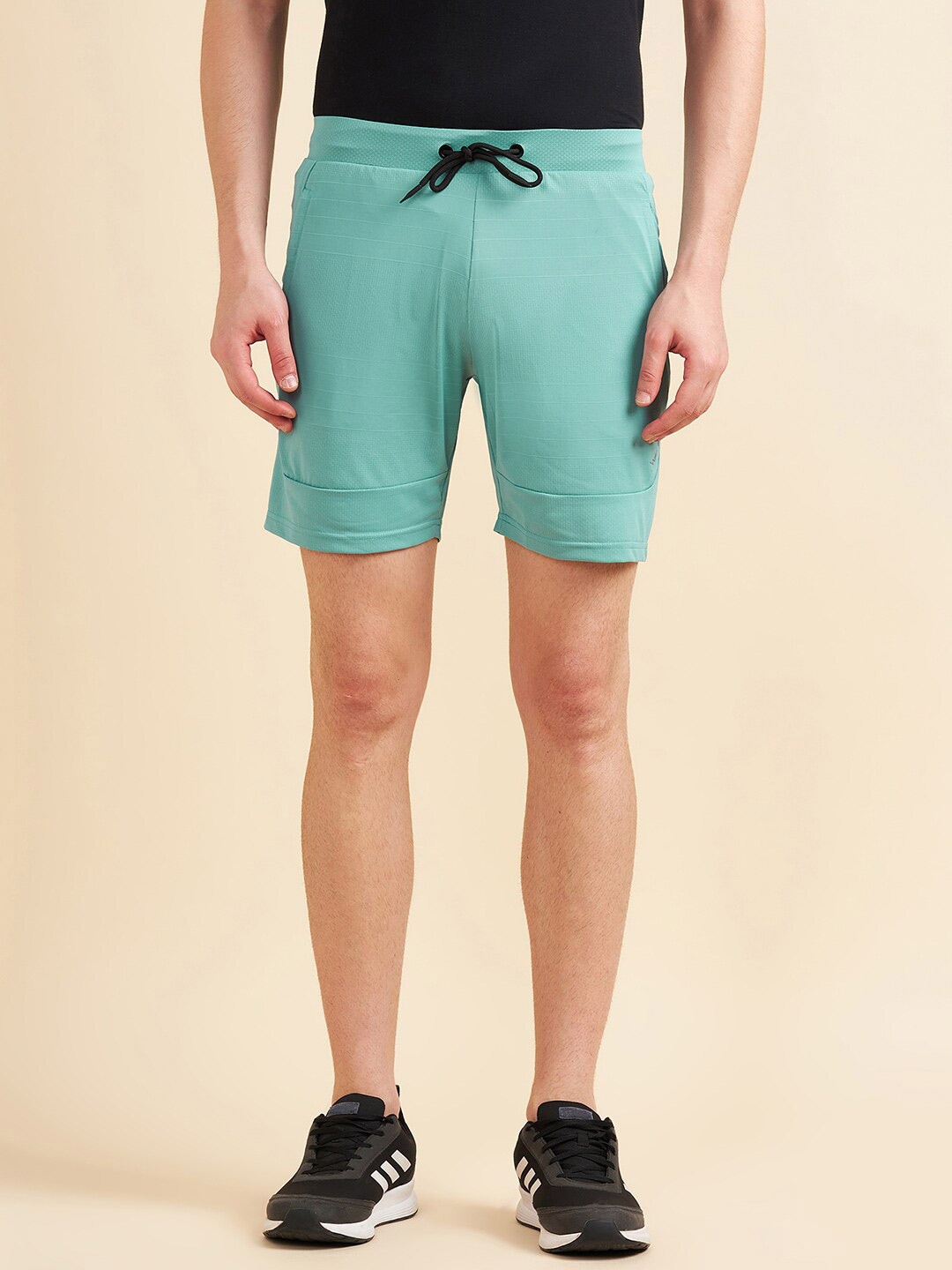 

Sweet Dreams Men Green Mid-Rise Inner Elastic Lounge Shorts