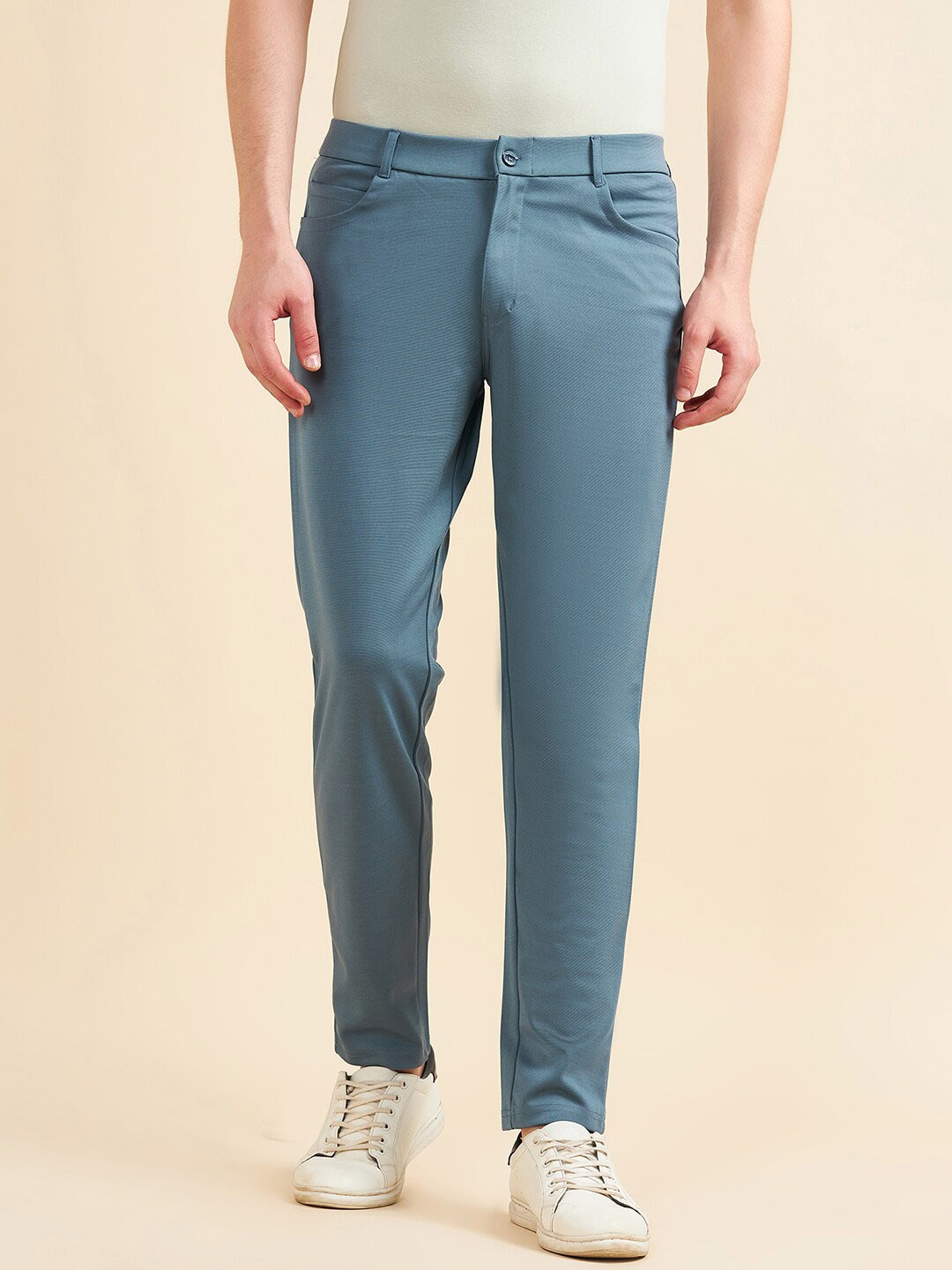 

Sweet Dreams Men Blue Mid-Rise 4 Way Stretch Track Pants