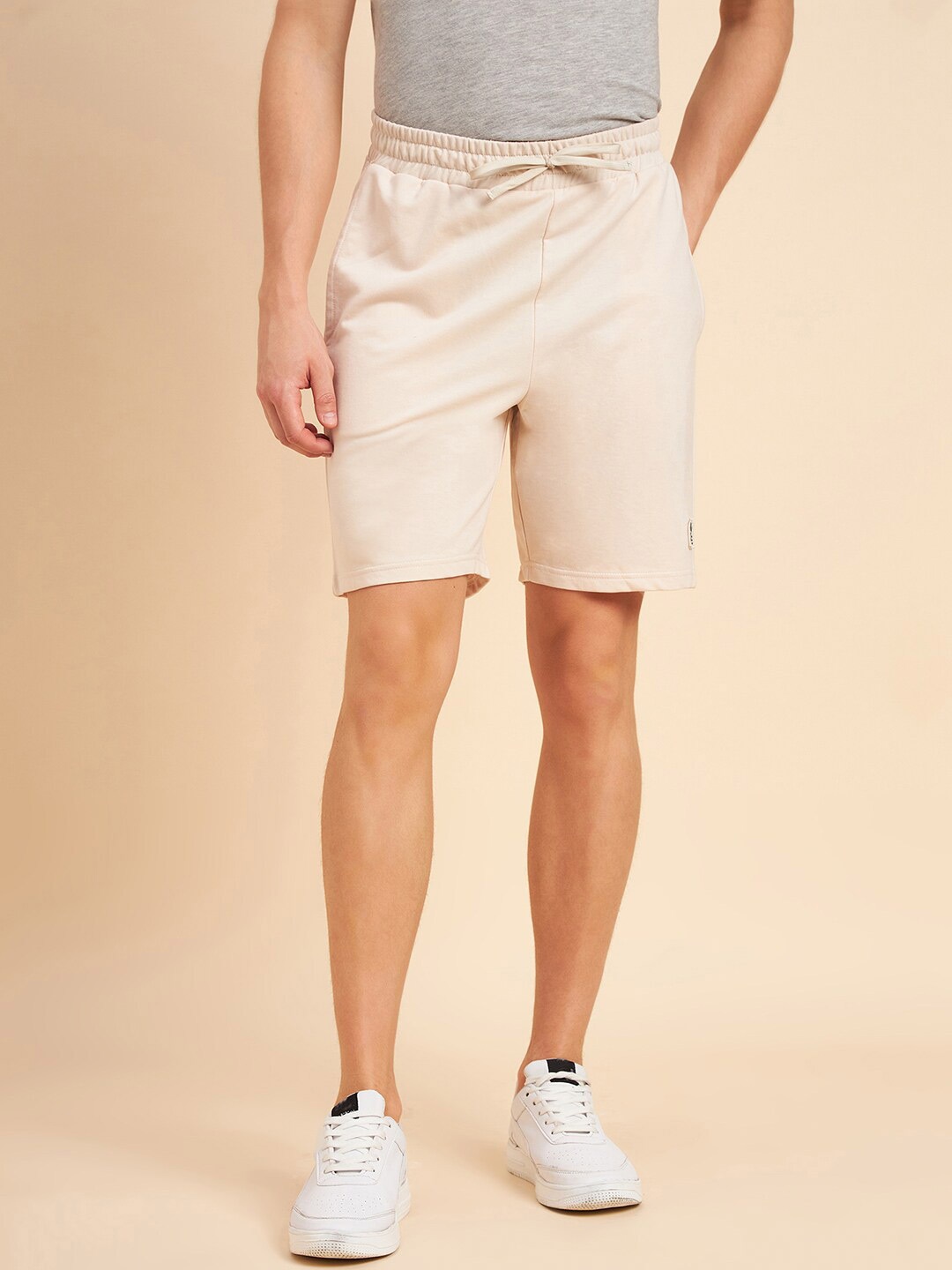 

Sweet Dreams Men Off White Mid-Rise Cotton Shorts