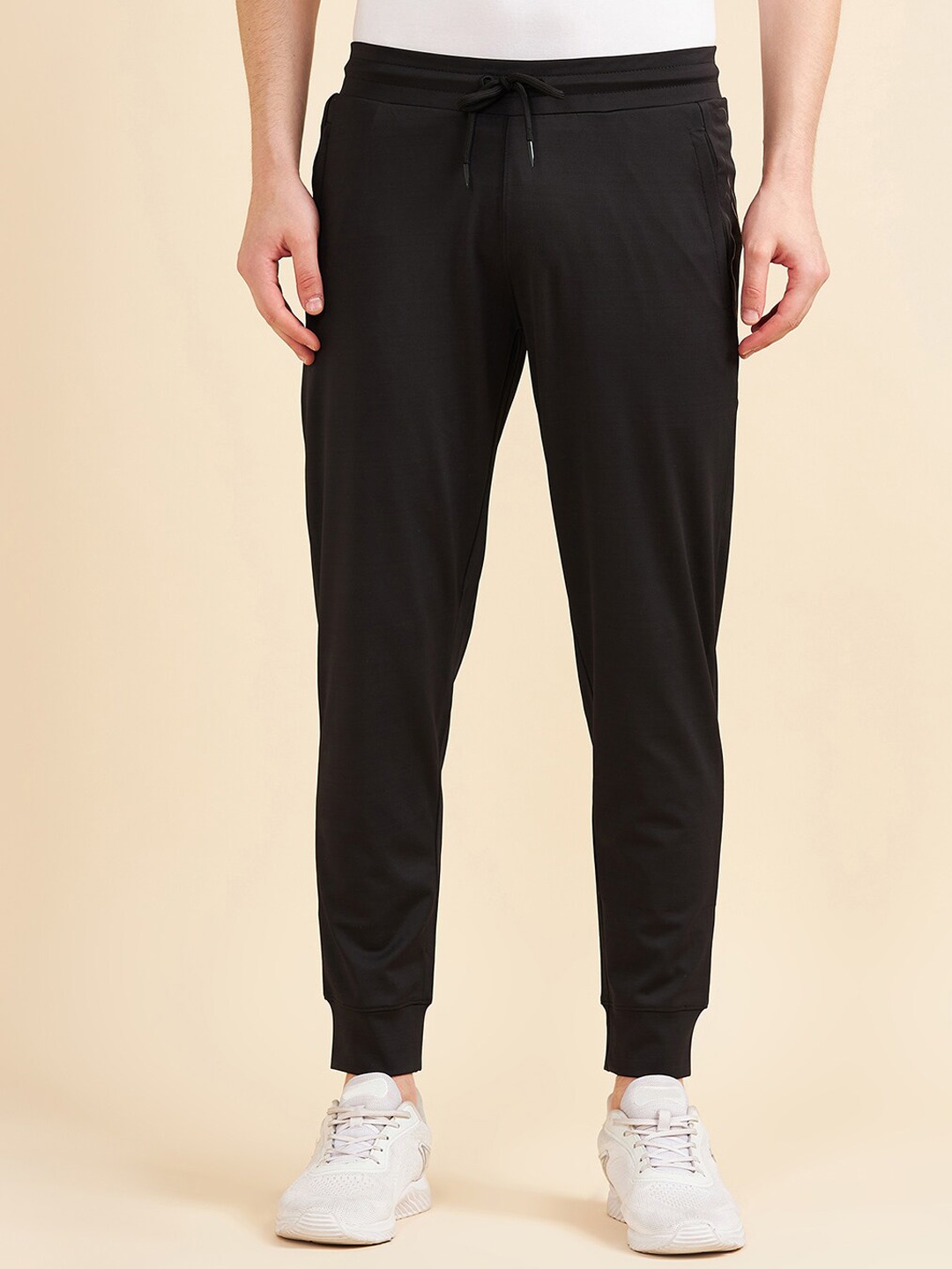 

Sweet Dreams Men Black Dry-Fit Joggers Track Pants