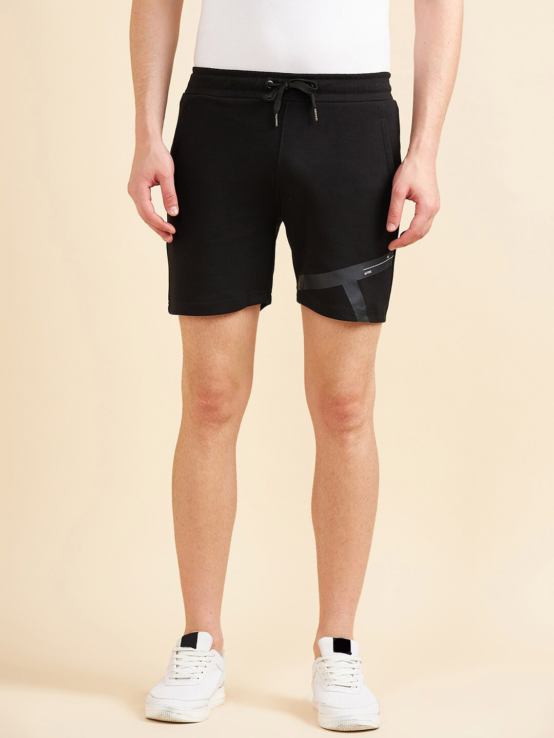 

Sweet Dreams Men Black Mid-Rise Regular Shorts
