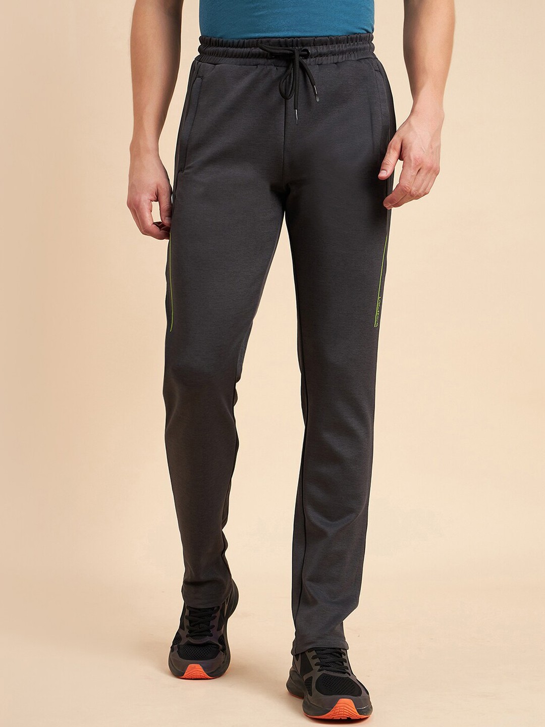 

Sweet Dreams Men Dark Grey Mid-Rise Dry Fit Sports Track Pants
