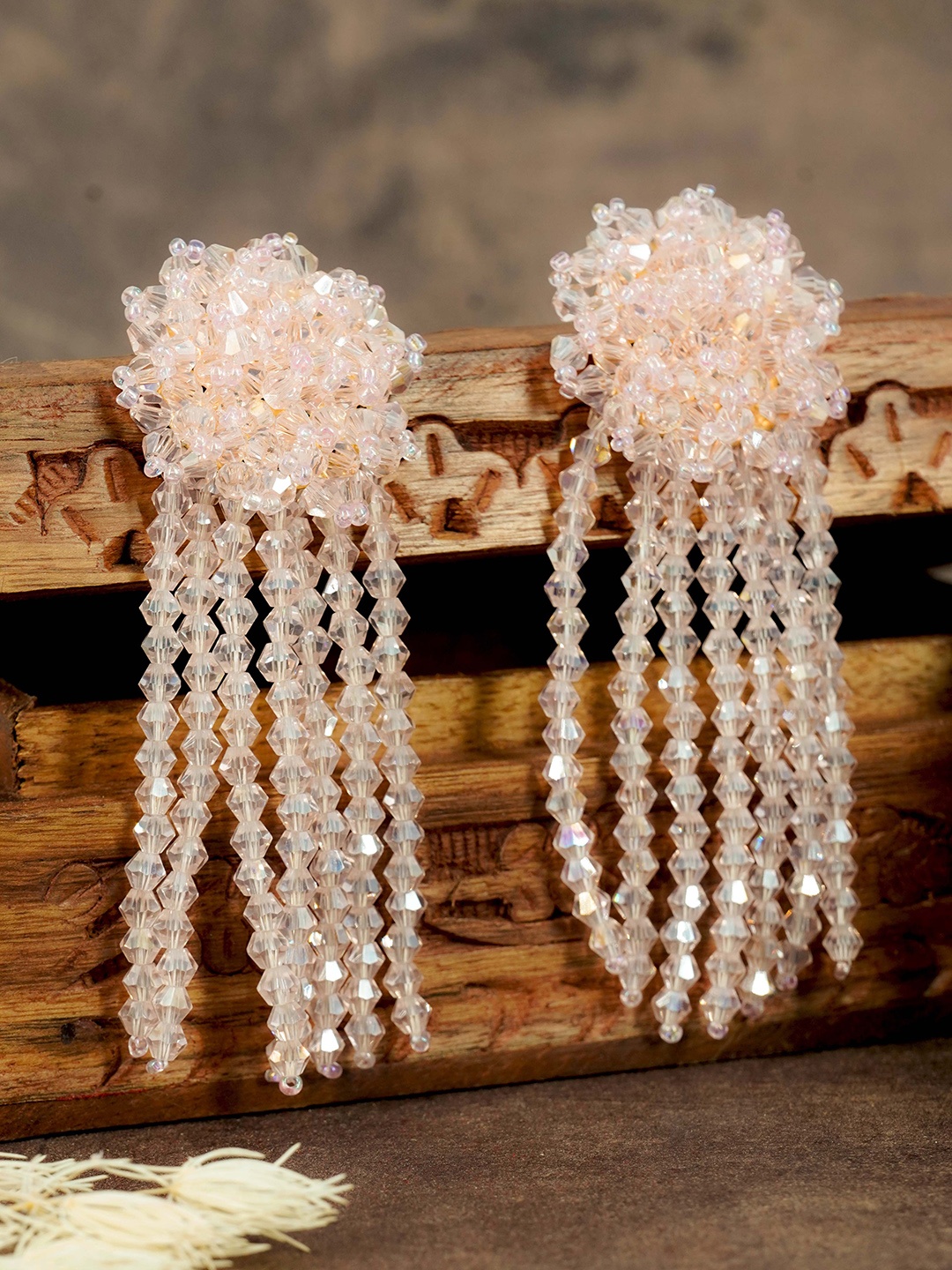 

GRIIHAM Gold Plated Floral Beaded Drop Earrings